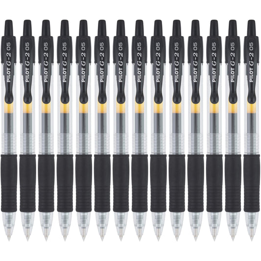 PILOT G2 Premium Gel Roller Pens, Gel Pens Black, Pack of 14