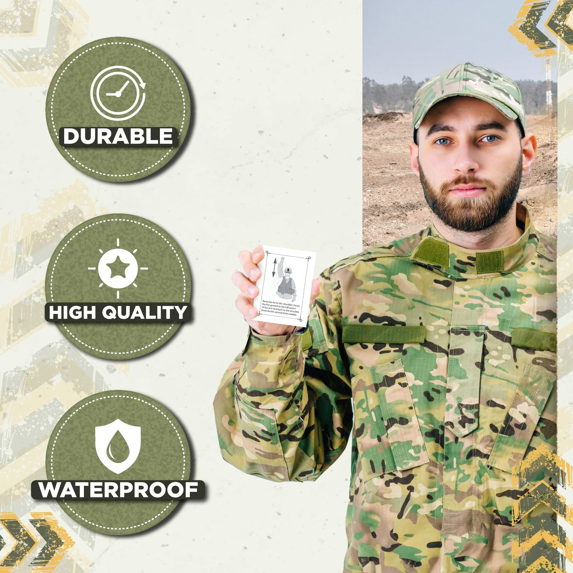 Army Flashcards - Military Hand and Arm Signals | 100 of the Most Important Visual Hand and Arm