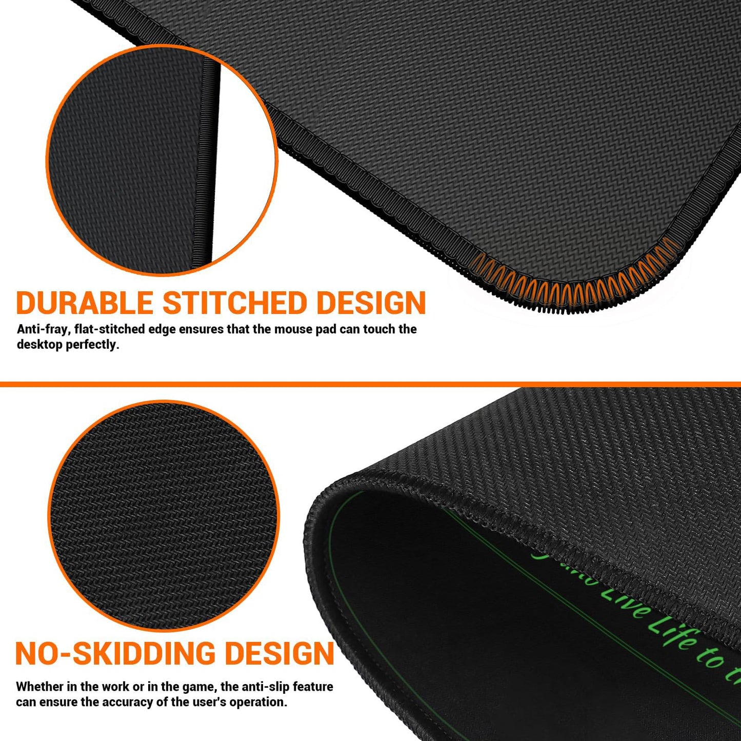 ProbTis Excel Cheat Sheet Desk Pad, Upgraded Pro Version, Excel Shortcuts Mousepad Stitched Edges