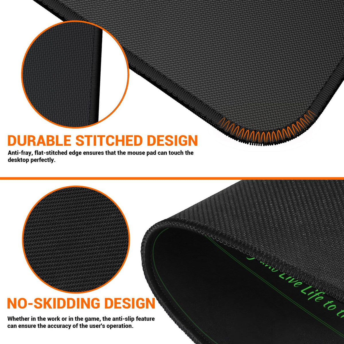 ProbTis Excel Cheat Sheet Desk Pad, Upgraded Pro Version, Excel Shortcuts Mousepad Stitched Edges
