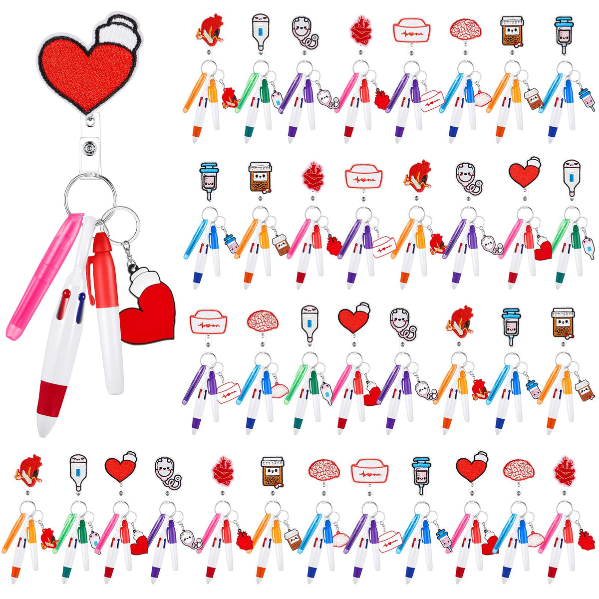 Henoyso Nurse Badge Reel Bulk,216 Pcs,Stylish