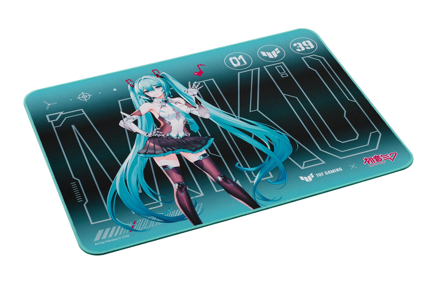 ASUS TUF Gaming P1 Hatsune Miku Edition Portable Gaming Mouse Pad, 10” x 8”