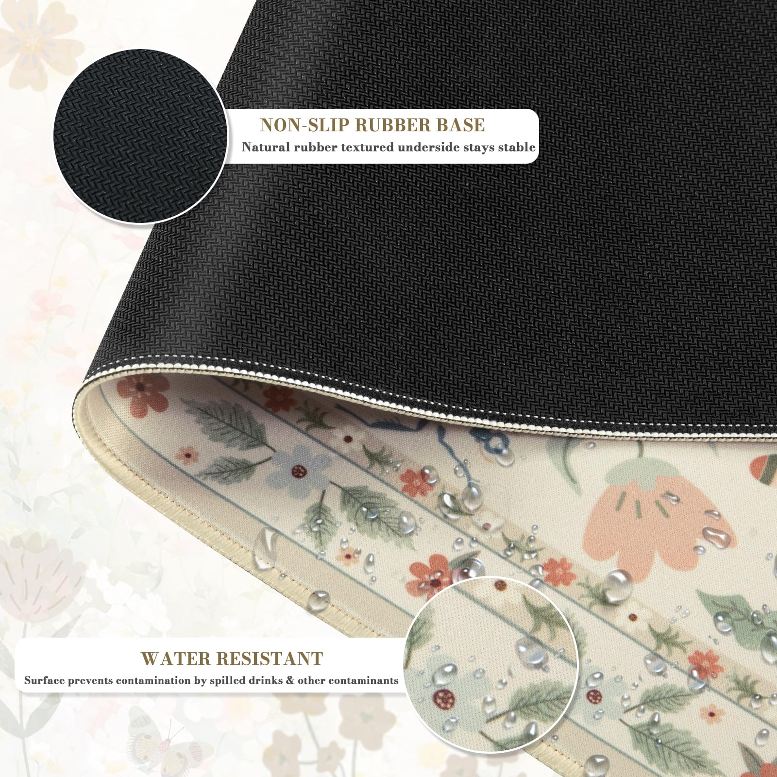 iCasso Beige Large Mouse Pad, Desk Matt for Desktop