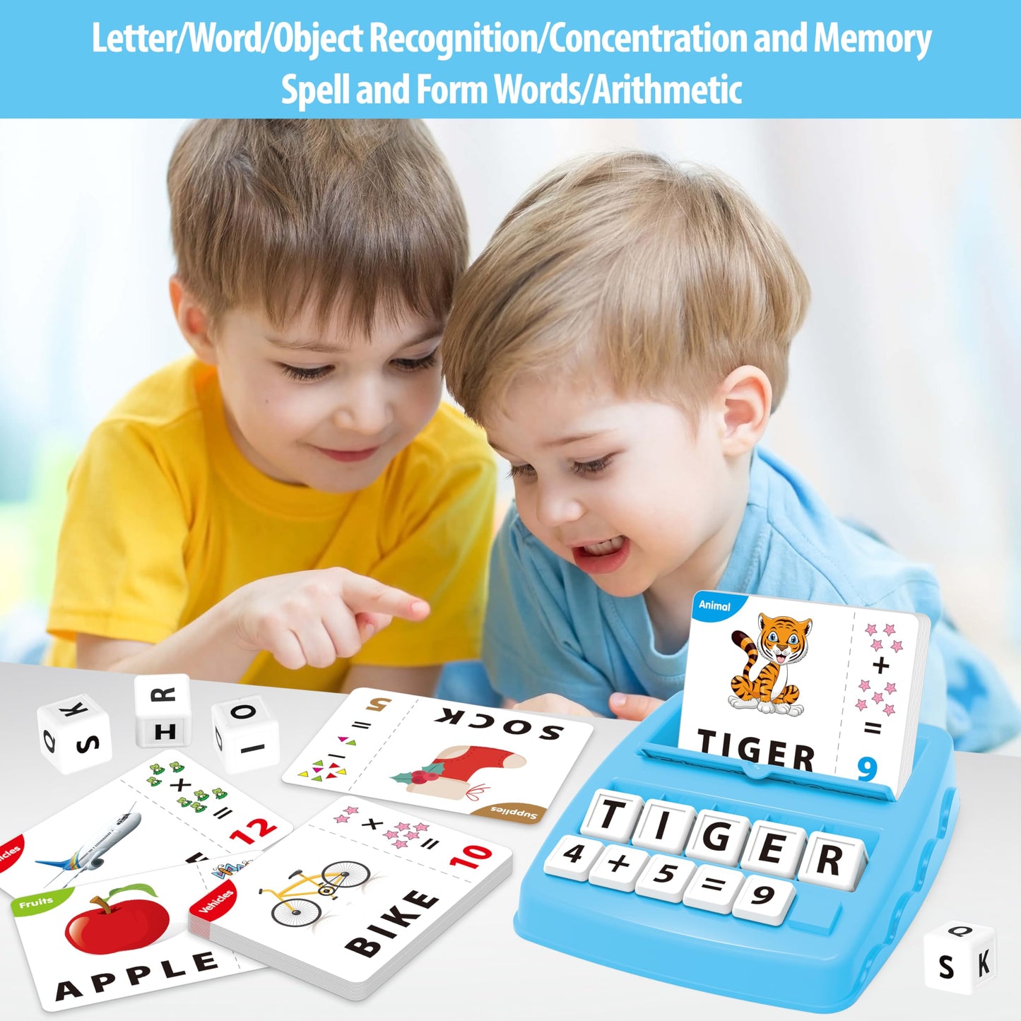 Yolscue Montessori Matching Letter Games,Educational Toys for 3-8 Year Olds Boys Girls,Alphabet