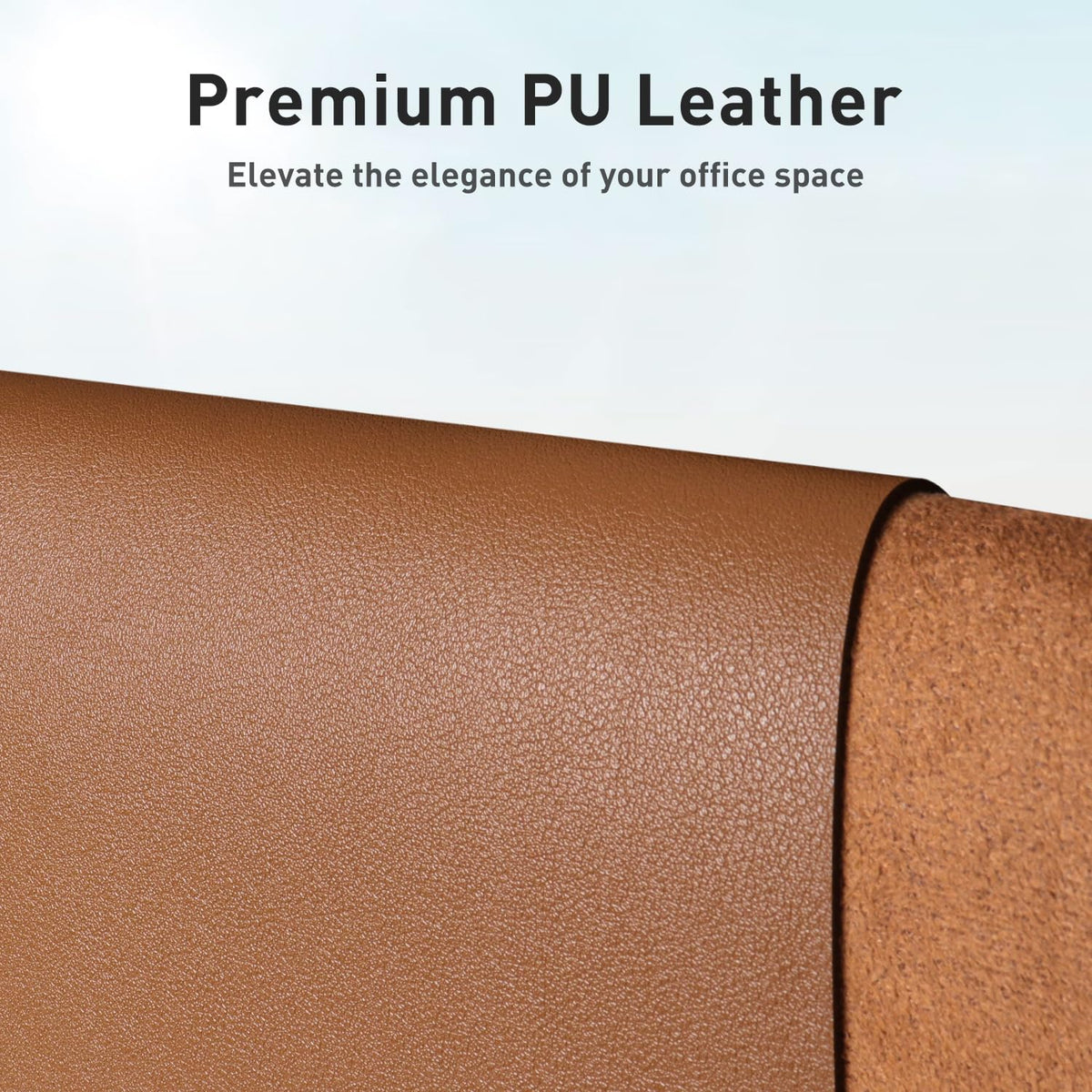 Aothia Faux Leather Desk Mat – Large Mouse Pad, Non-Slip PU Leather Blotter, Waterproof Writing