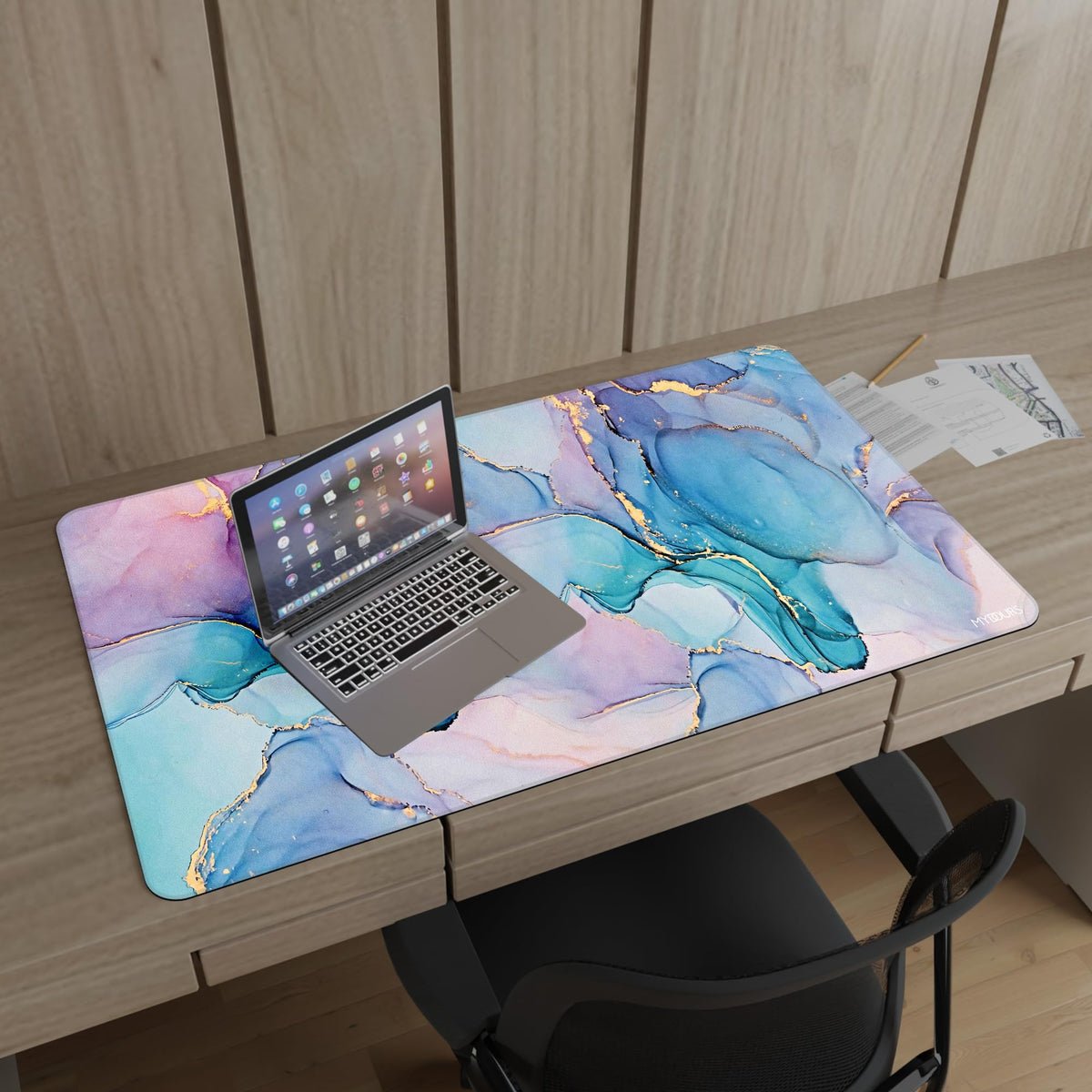Mydours 40" x 24" Gaming Mouse Pad, XXL Full Desk Pad,(Marble)