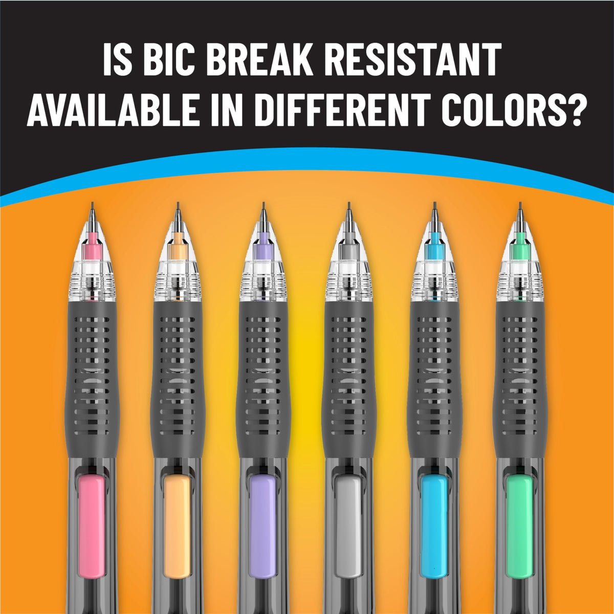 BIC Break Resistant Mechanical Pencils, No. 2 Medium Point, 12-Count