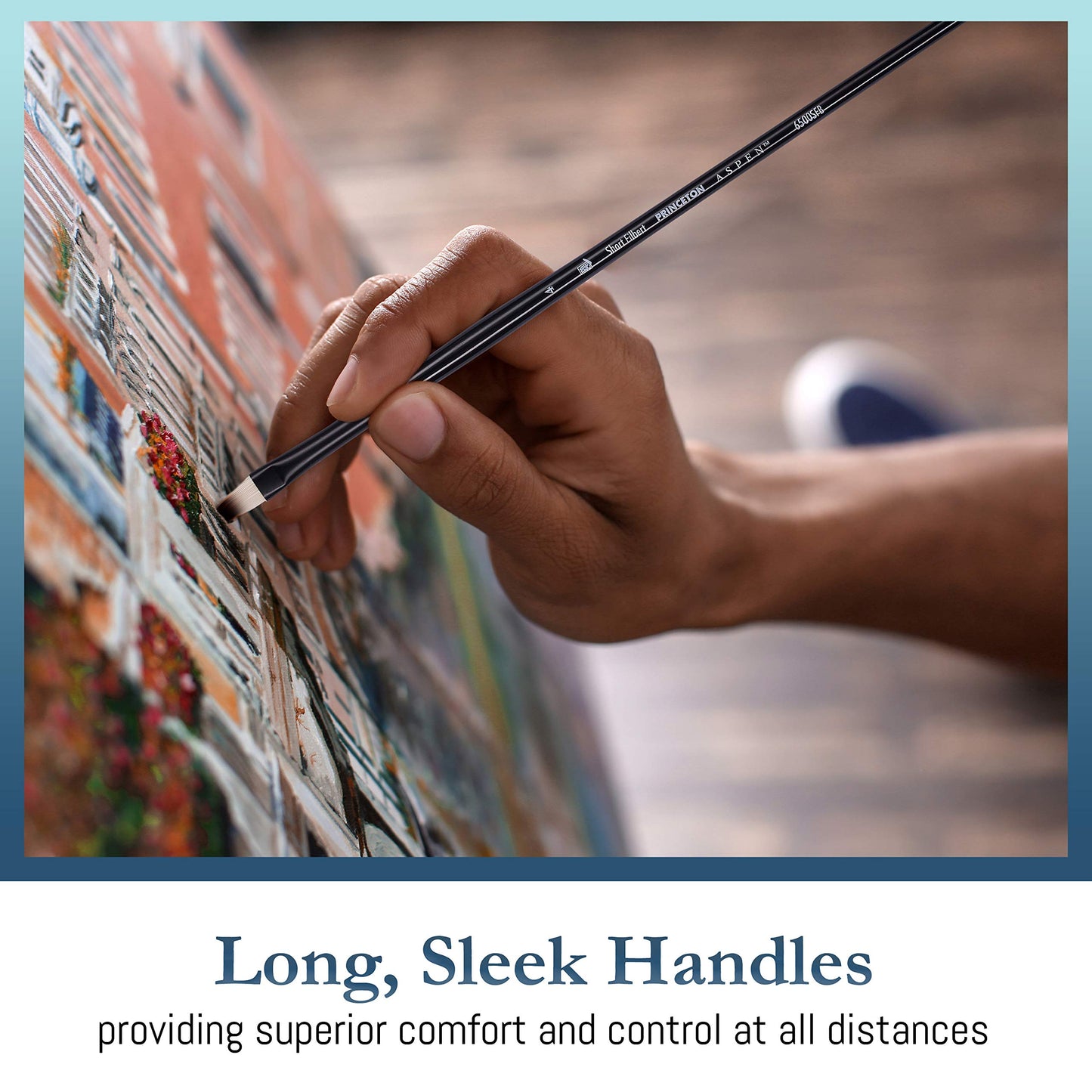 Princeton Aspen 6500 Series 5pc Professional Paint Brushes for Acrylic Painting - Synthetic Oil