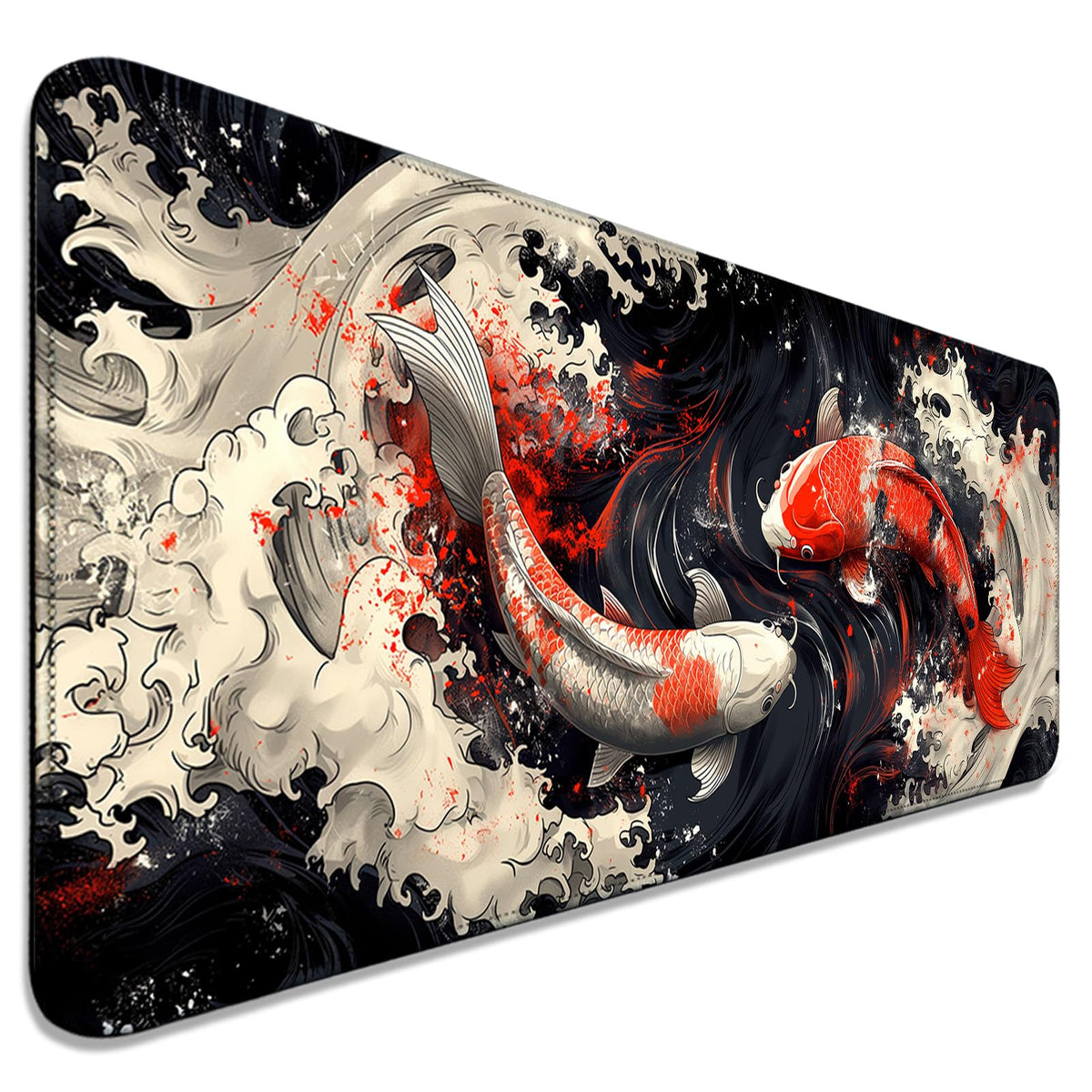 AYKDTFN Japanese Koi Fish Mouse Pad & Desk Mat for Gaming, Office & Home