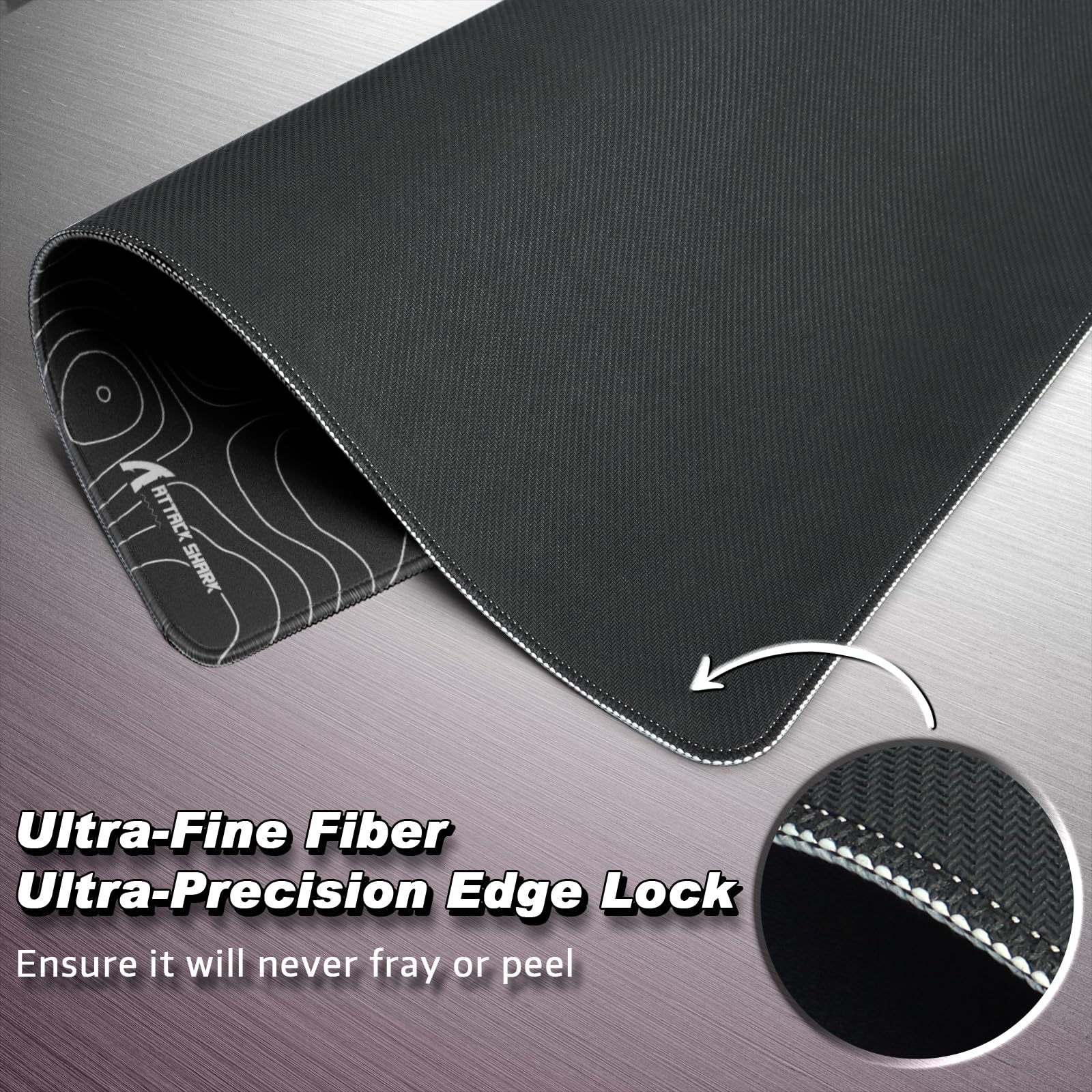 ATTACK SHARK CM02 Gaming Mouse Pad for Esports Speed Large Mouse mats for Desk Waterproof Surface