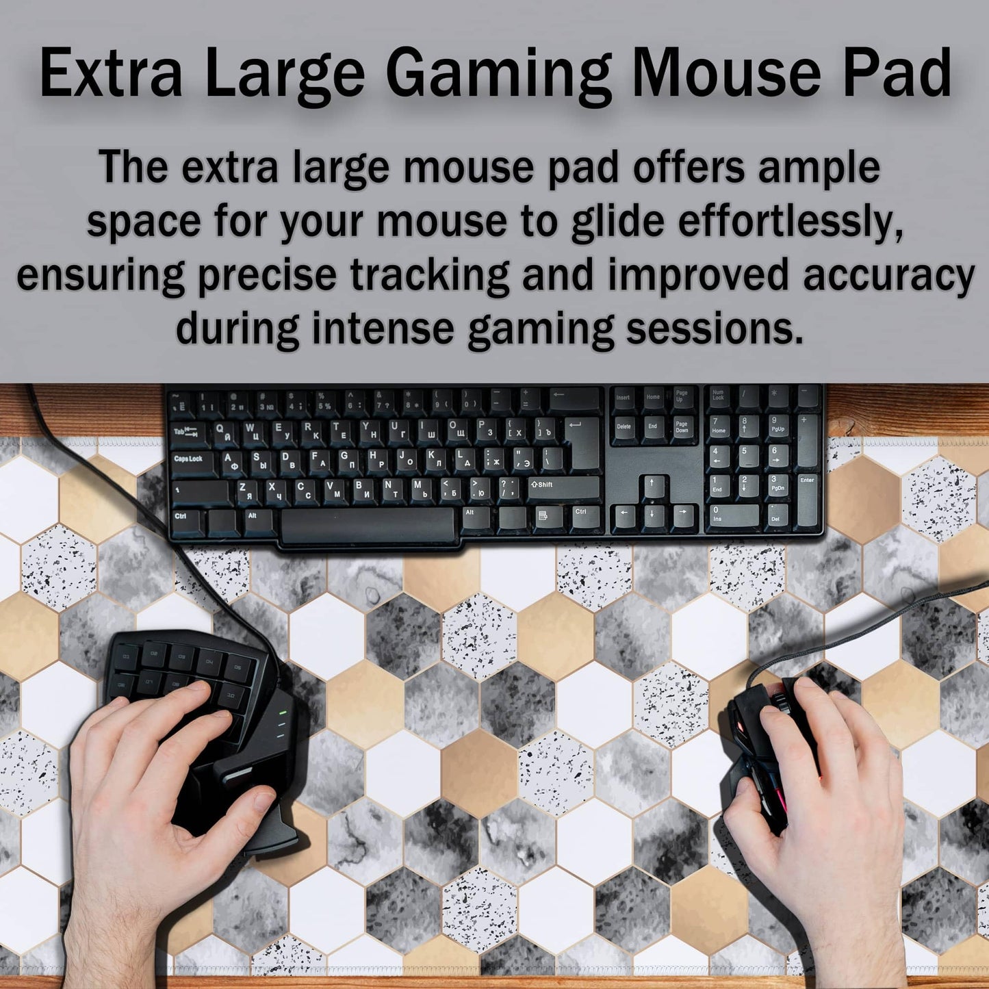 Samgula XXL Mouse Pad Desk Mat Large Gaming Mouse Pads Computer Mats 900X400 Mousepad Non-Slip