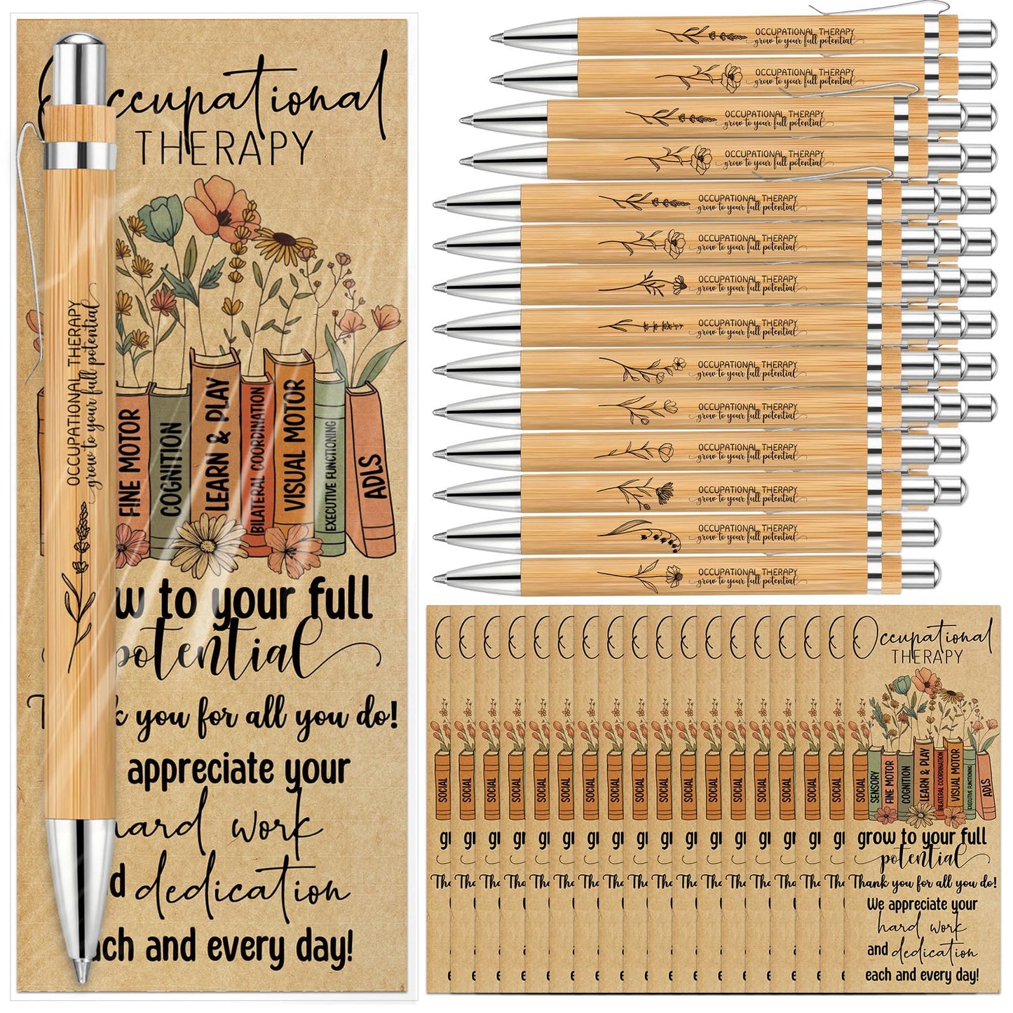 ReliThick 30 Sets Occupational Therapy Month Gifts Bulk Ballpoint Pen
