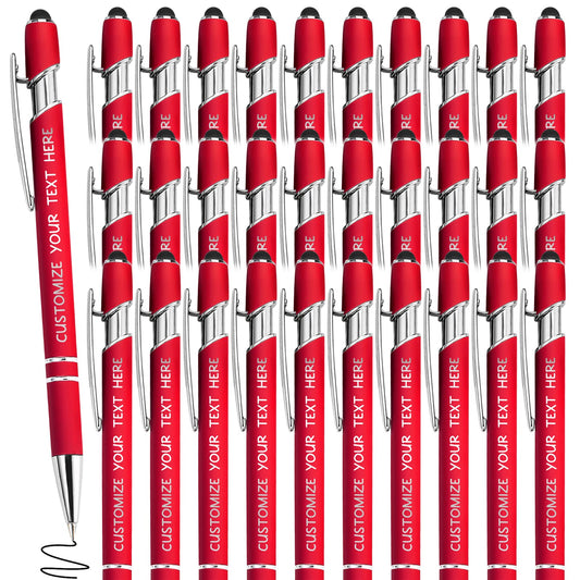 Yananka 36 Custom Pens with Stylus, Personalized Pens with Free Engraving for Business, Graduation
