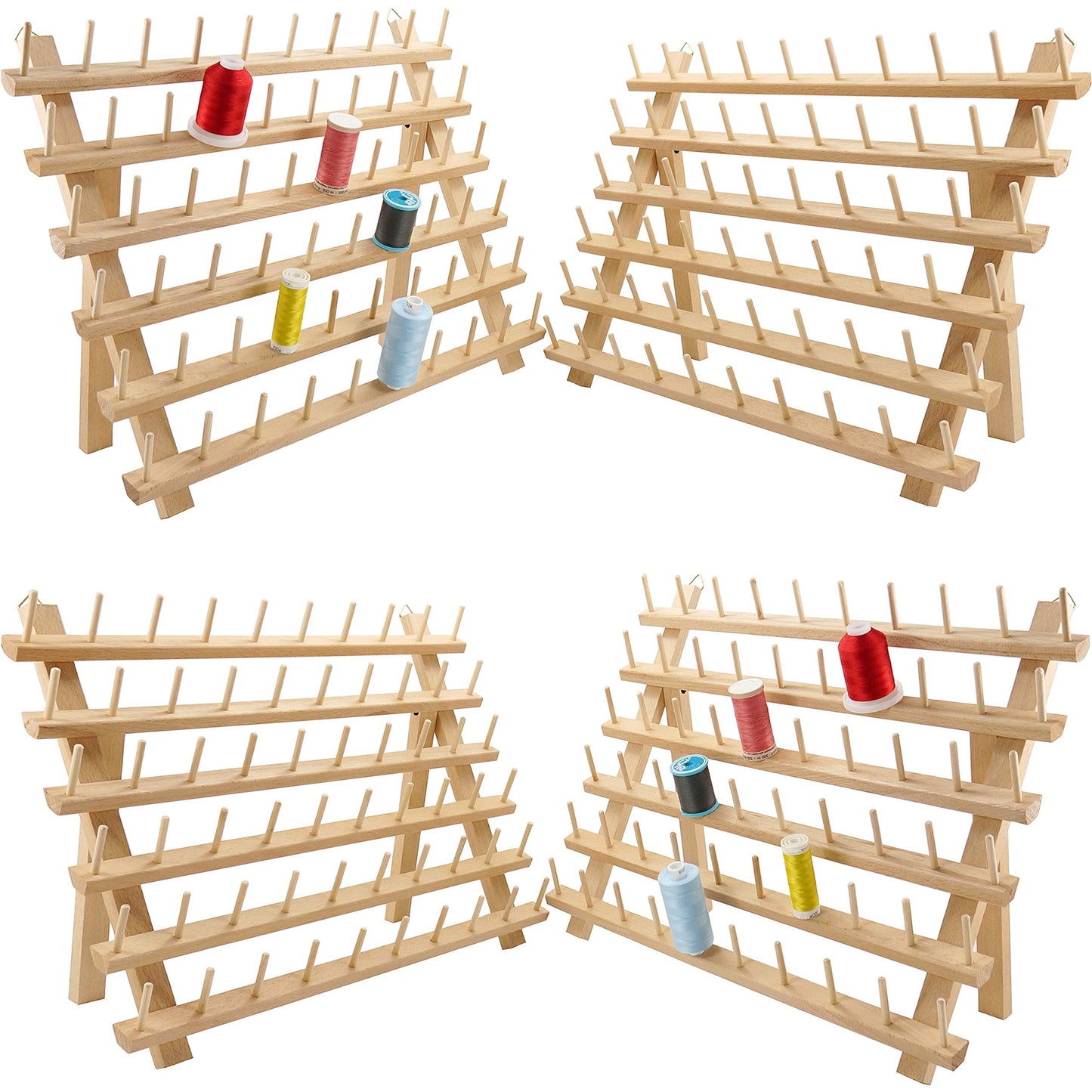 New brothread 4X60 Spools Wooden Thread Rack