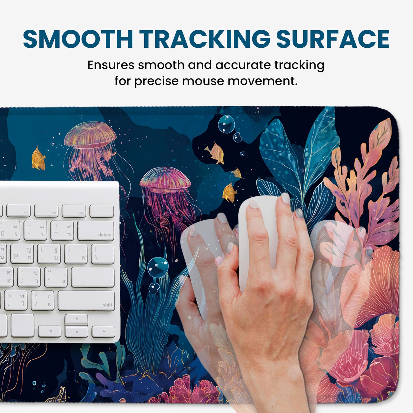 ZapDesk Large Desk Mat, Extended Mouse Pad for Desktop, 31.5" x 11.8"