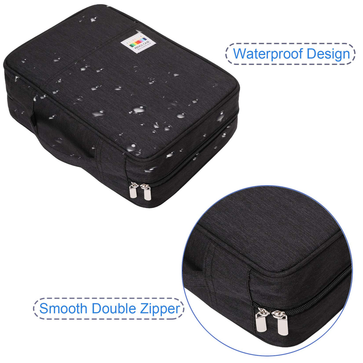 AYVANBER Big Capacity Colored Pencil Case Organizer 304 Slots Pen Holder Waterproof Storage Pouch