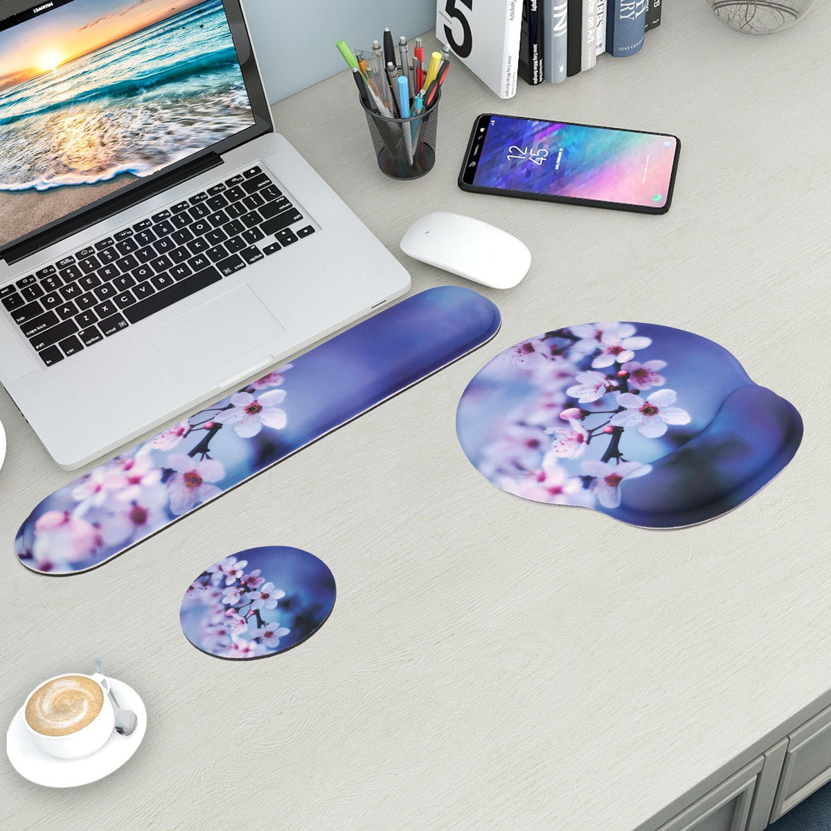 Wiabsi Mouse Pad and Keyboard Wrist Rest Support,Ergonomic Mouse Pad Set
