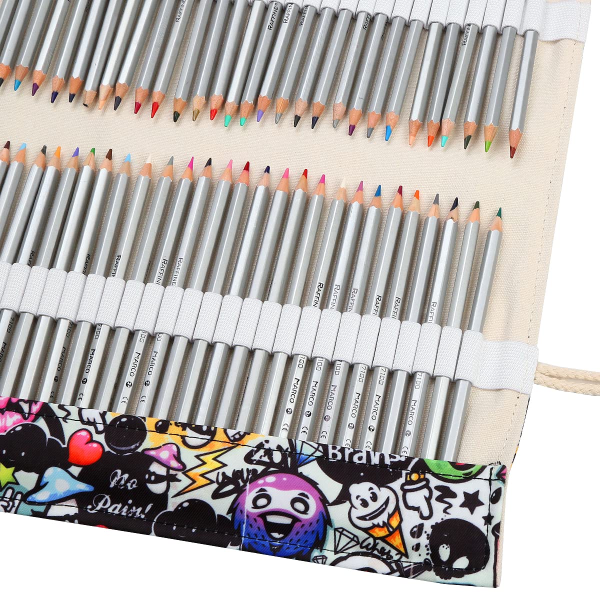 Lbxgap 168 Slot Pencil Roll Wrap Up Pencil Pouches Holder