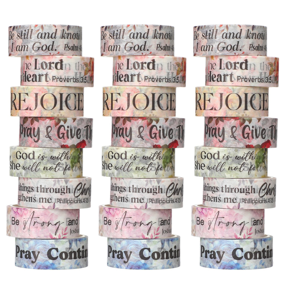 Janlaugh 24 Rolls Back to School Christian Washi Tape