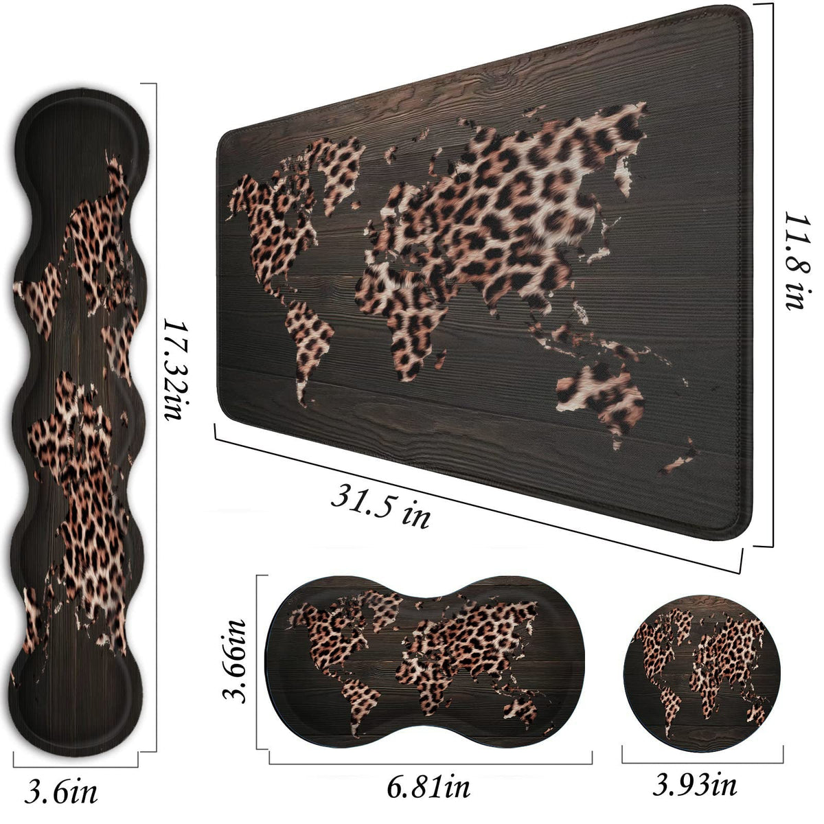 FGDRFGRW Mouse Pad Set,(31.5×11.8 in) Desk Pad + Keyboard Wrist Rest Support + Mouse Wrist Rest +