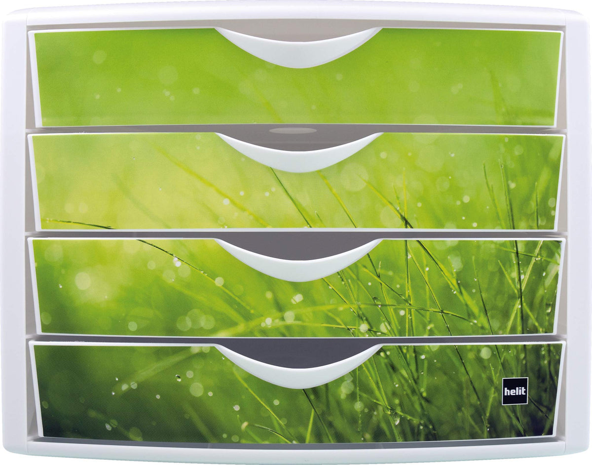 Helit, the “Chameleon” drawer box white/green