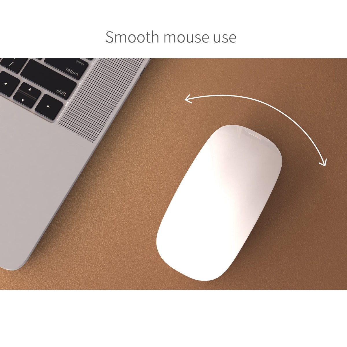 RENMTURE Dual-Sided Mouse Pad, Natural Cork & PU Leather Large Desk Pad for Office and Home Work