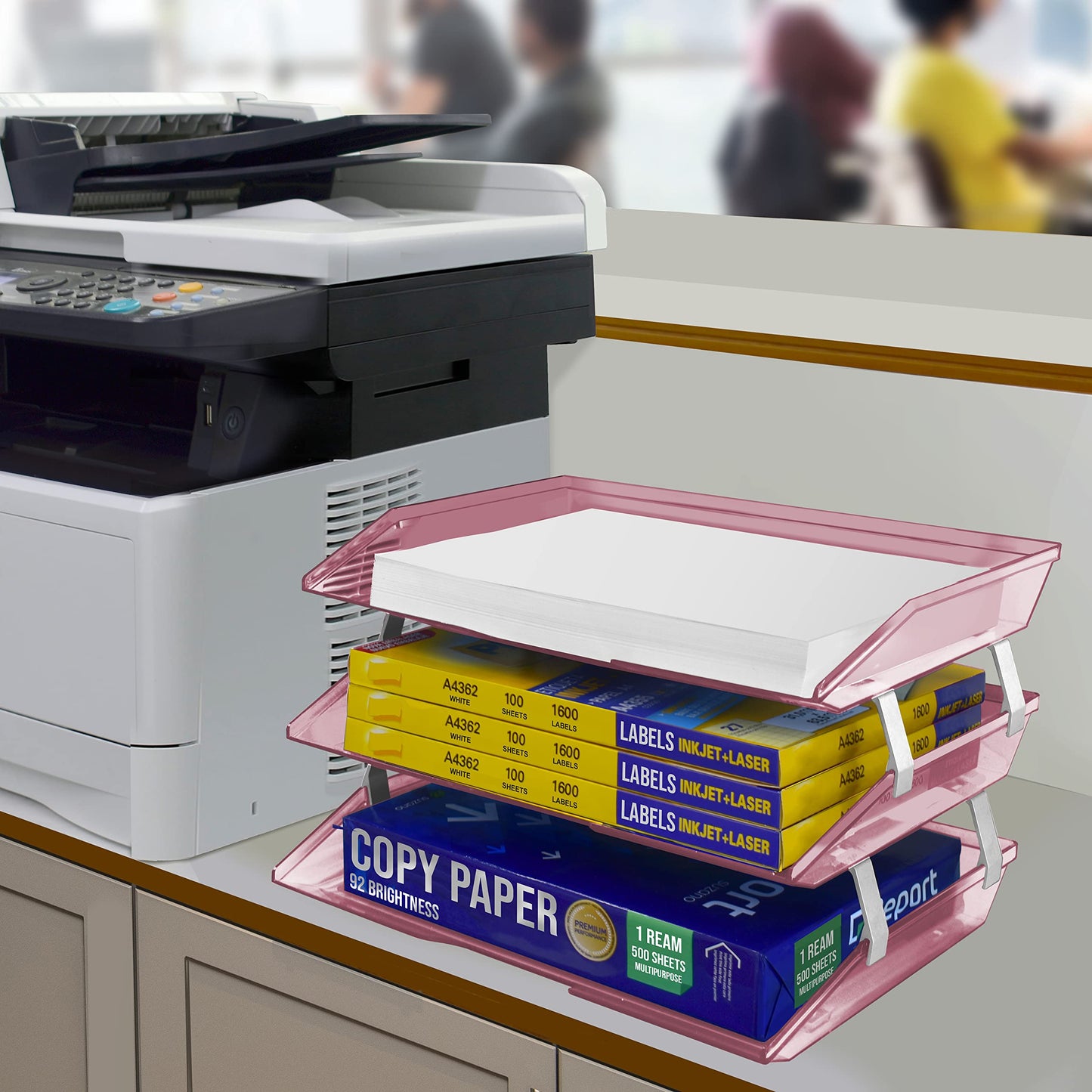 Acrimet Facility 3 Tier Letter Tray, Side Load, Letter Size/A4, Desktop File Organizer, Plastic