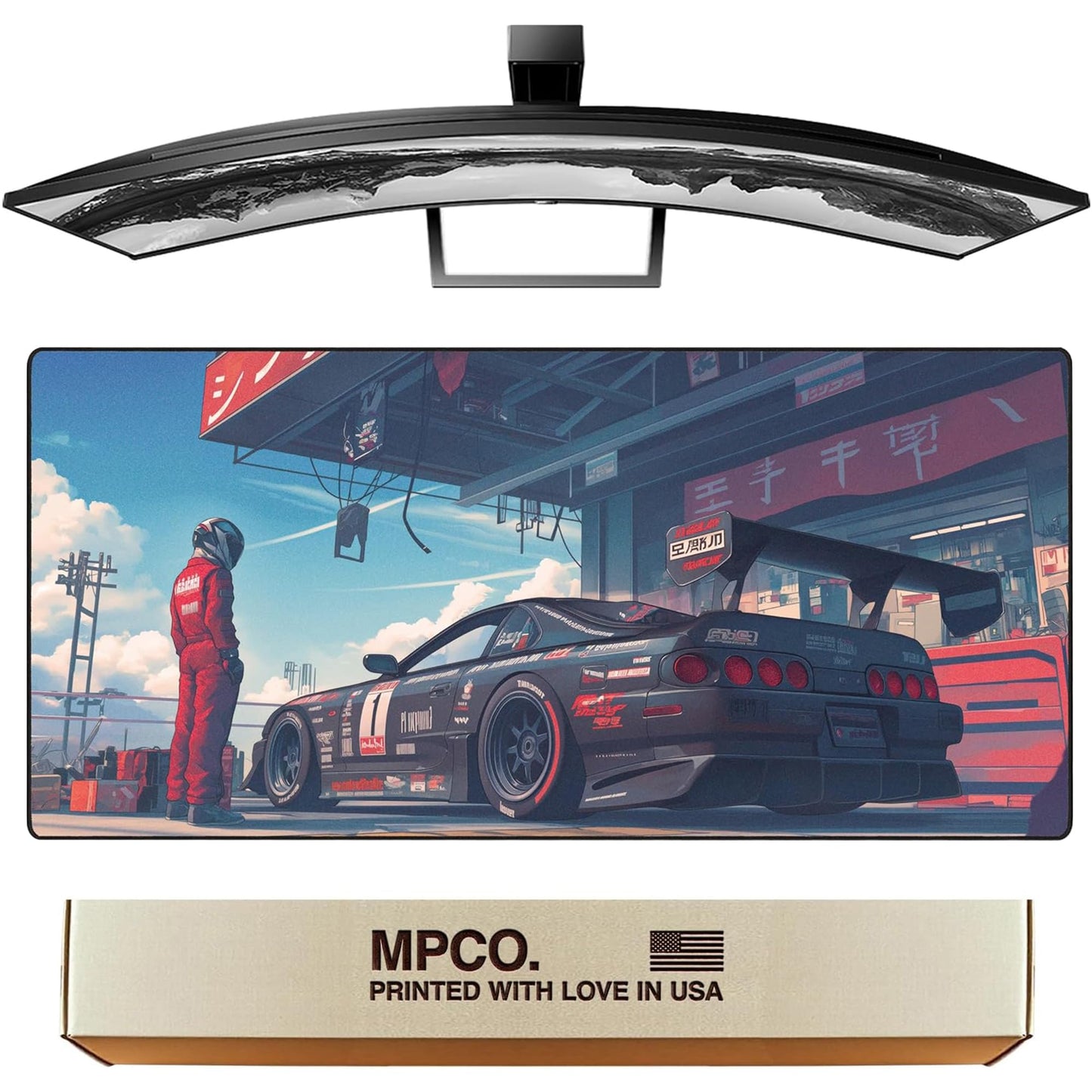 MPCO. Sanjis-Supra Large Gaming Desk Pad, 36" x 17" Duraglyde Desk Mat