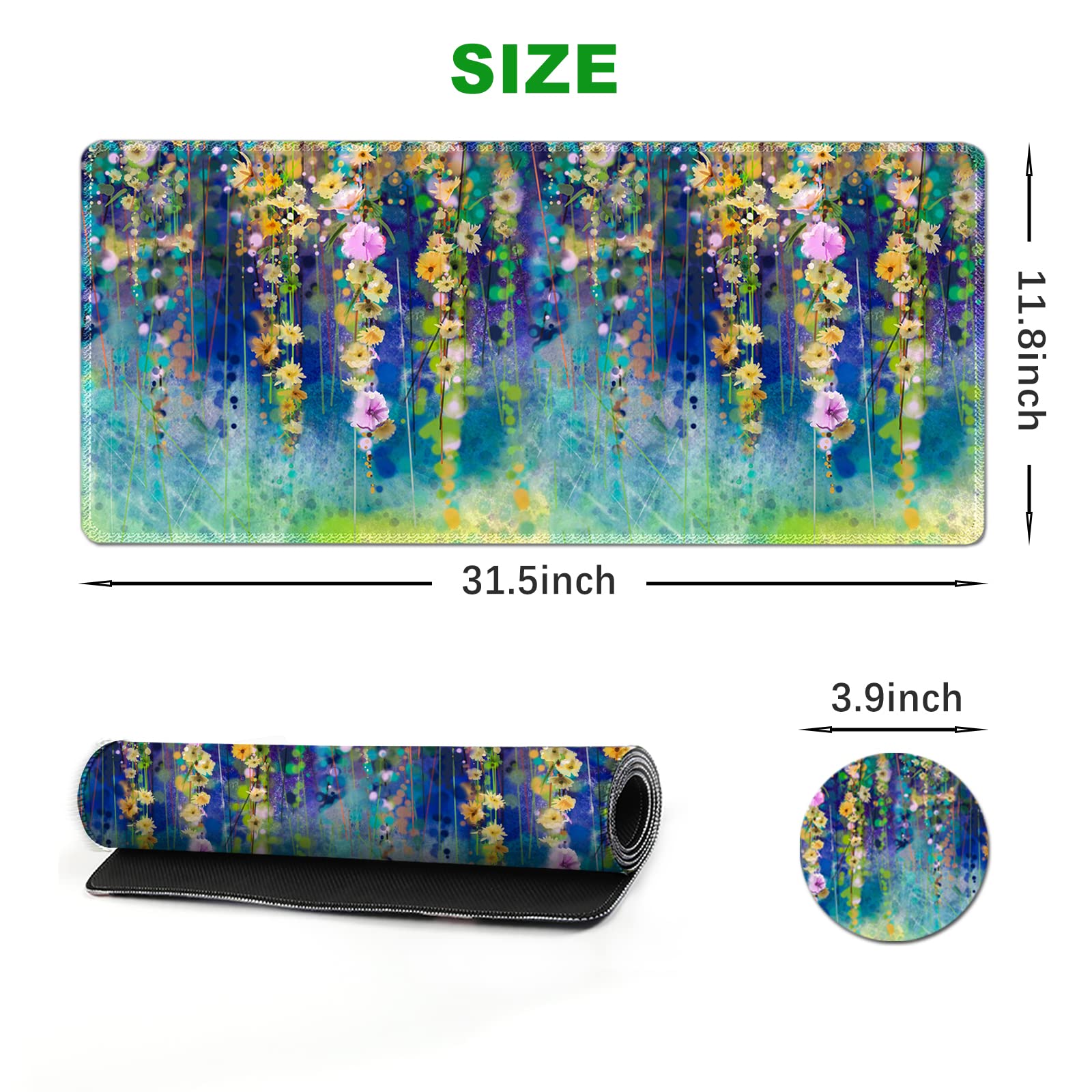 ArtSo Large Gaming Mouse Pad Extended Desk Pad XL Keyboard Mat Long Mousepad Decor Writing Pad