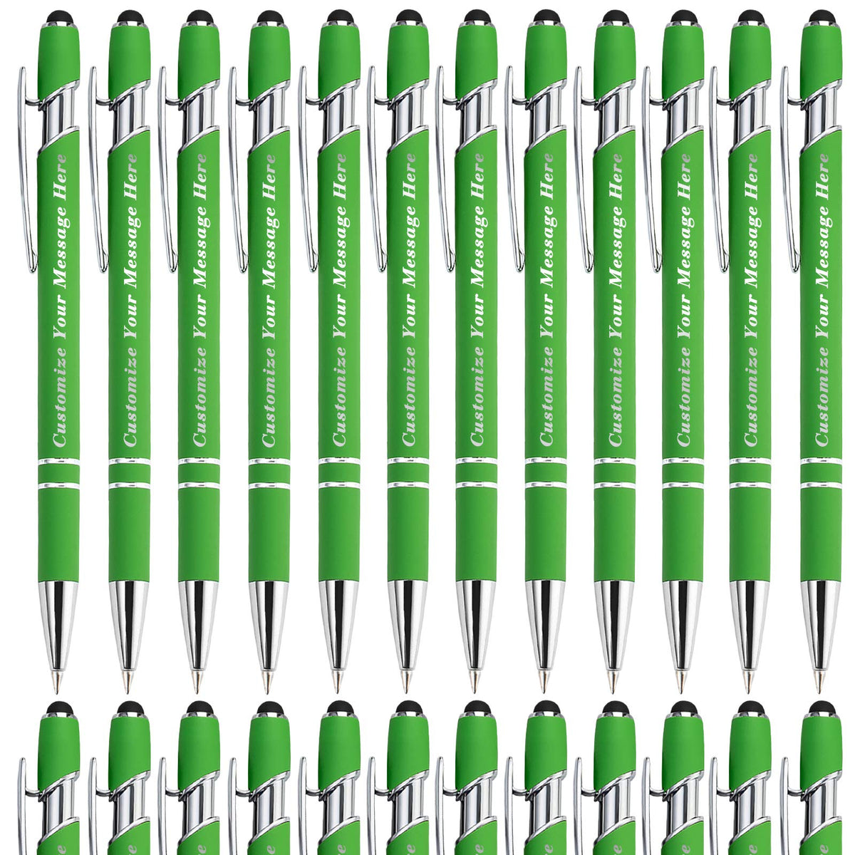 GIFTSDIY Personalized Pens with Stylus,Custom Engraving Ballpoint Pens,Imprinted with Your Logo or