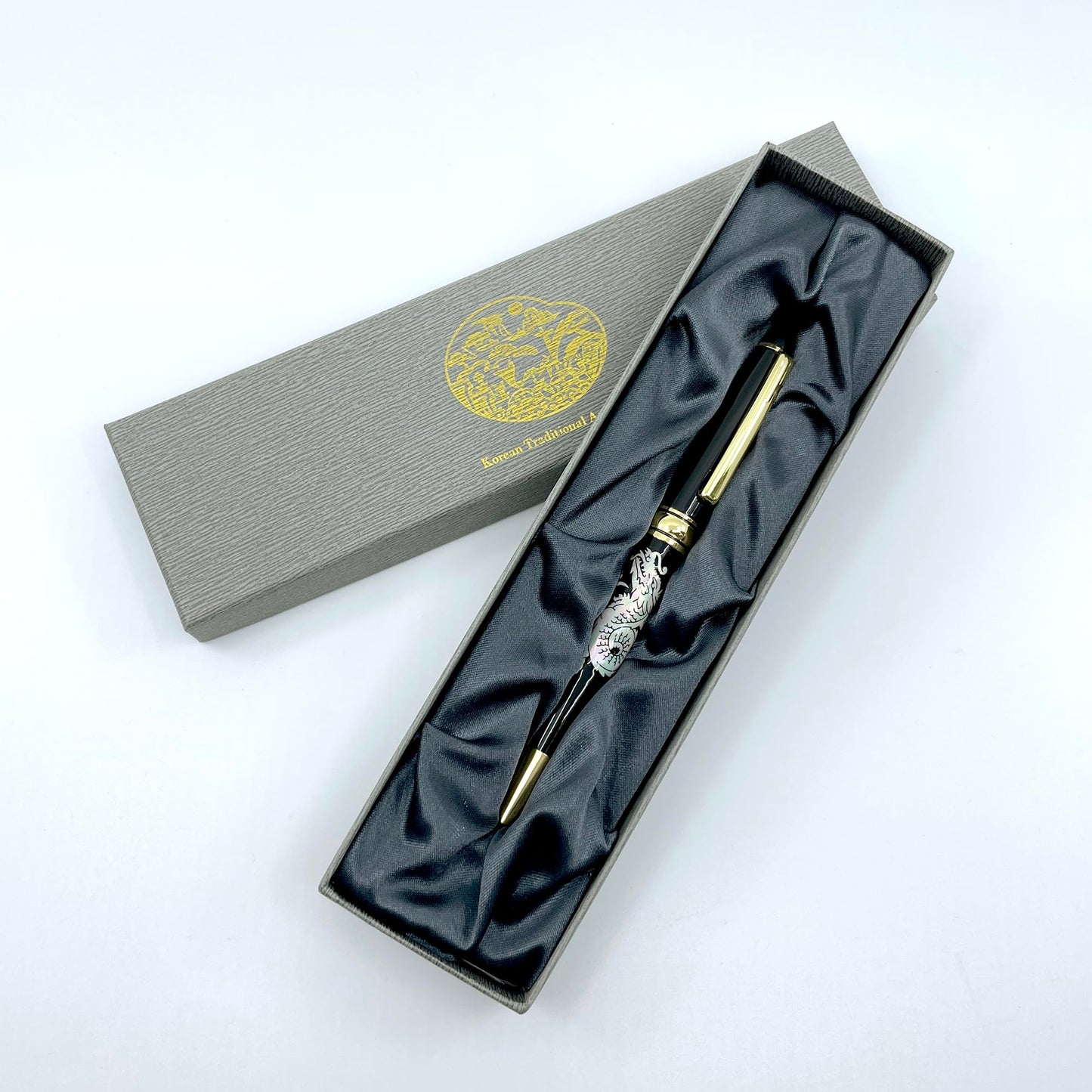 Nacreh Inlay Mother of Pearl Design Handmade Ballpoint Pen Retractable Executive Gift Deluxe