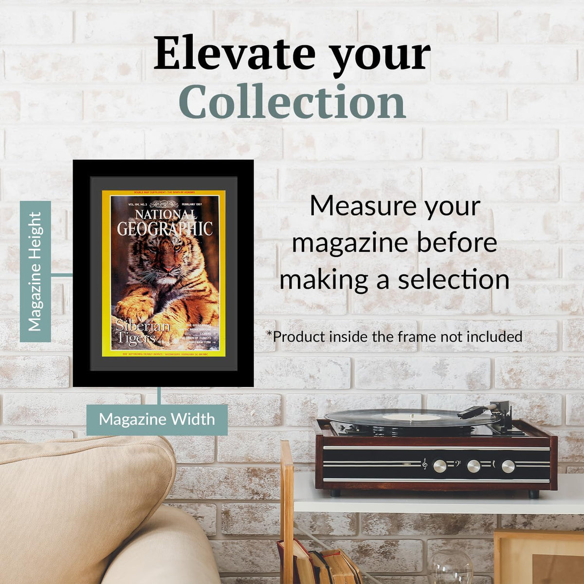 Creative Picture Frames 10 x 12 Magazine Frame with Full-Strength Glass, Holds Up To A 1/4" Thick