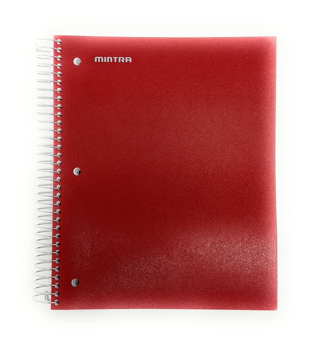 Mintra Office Durable Spiral Notebooks, 5 Subject (Chili Oil, Wide Ruled 1pk)