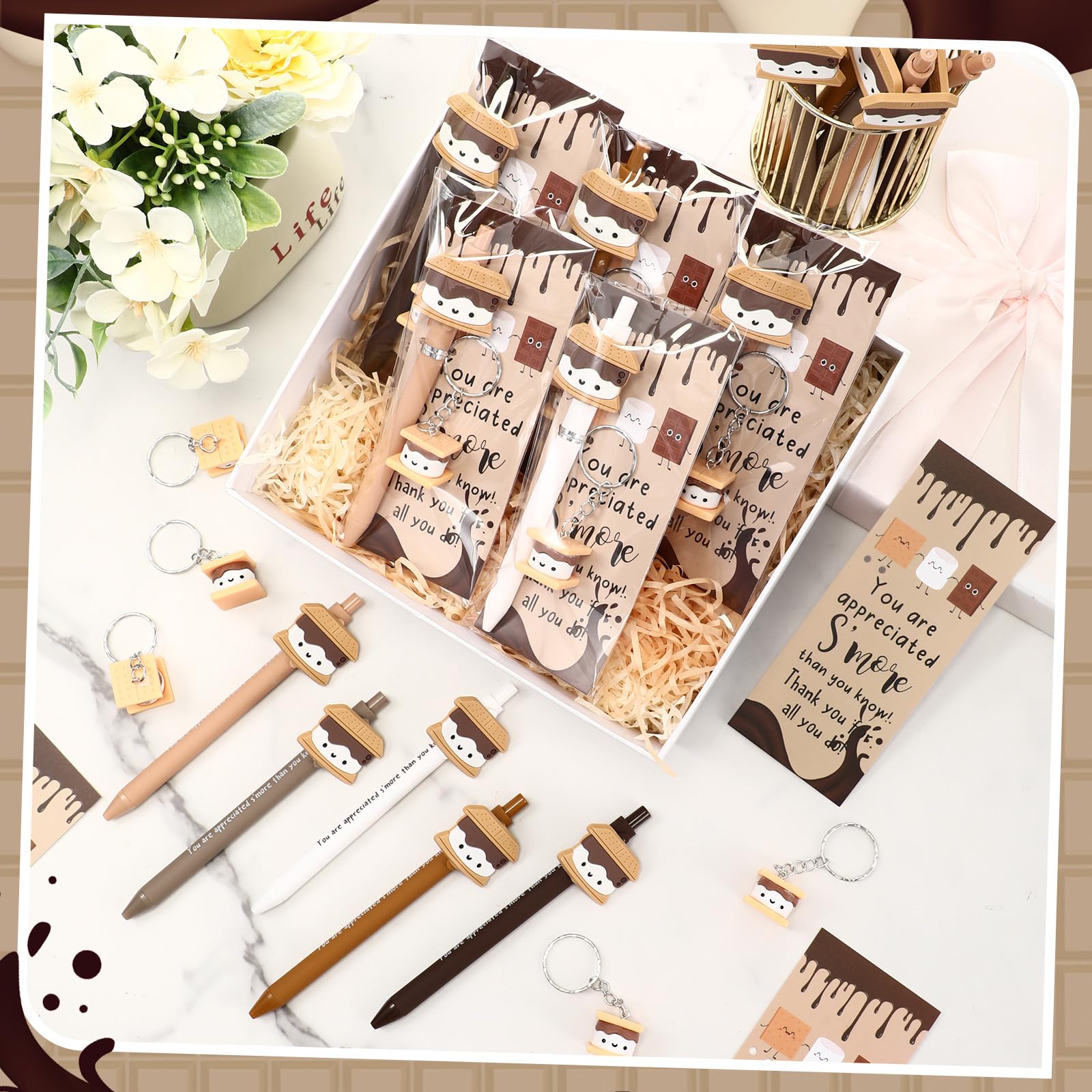 Sayglossy 30 Set Back to School Gifts Bulk Inspirational S'more Gifts Pens