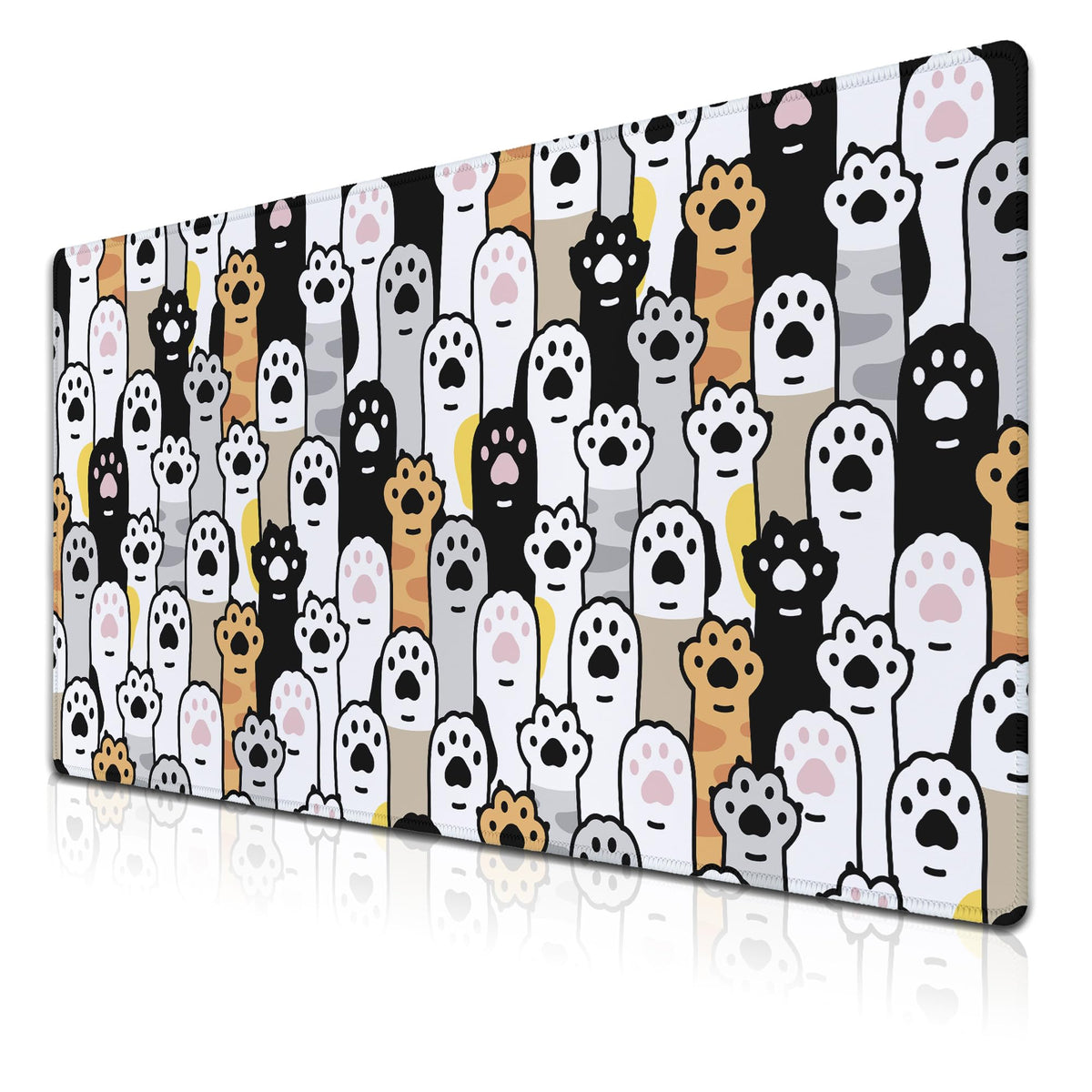 Samgula Office Desk Pad Cat Paws Cute Mouse Mat Large Gaming Mouse Pads Desk Mouse Pad Long Desk