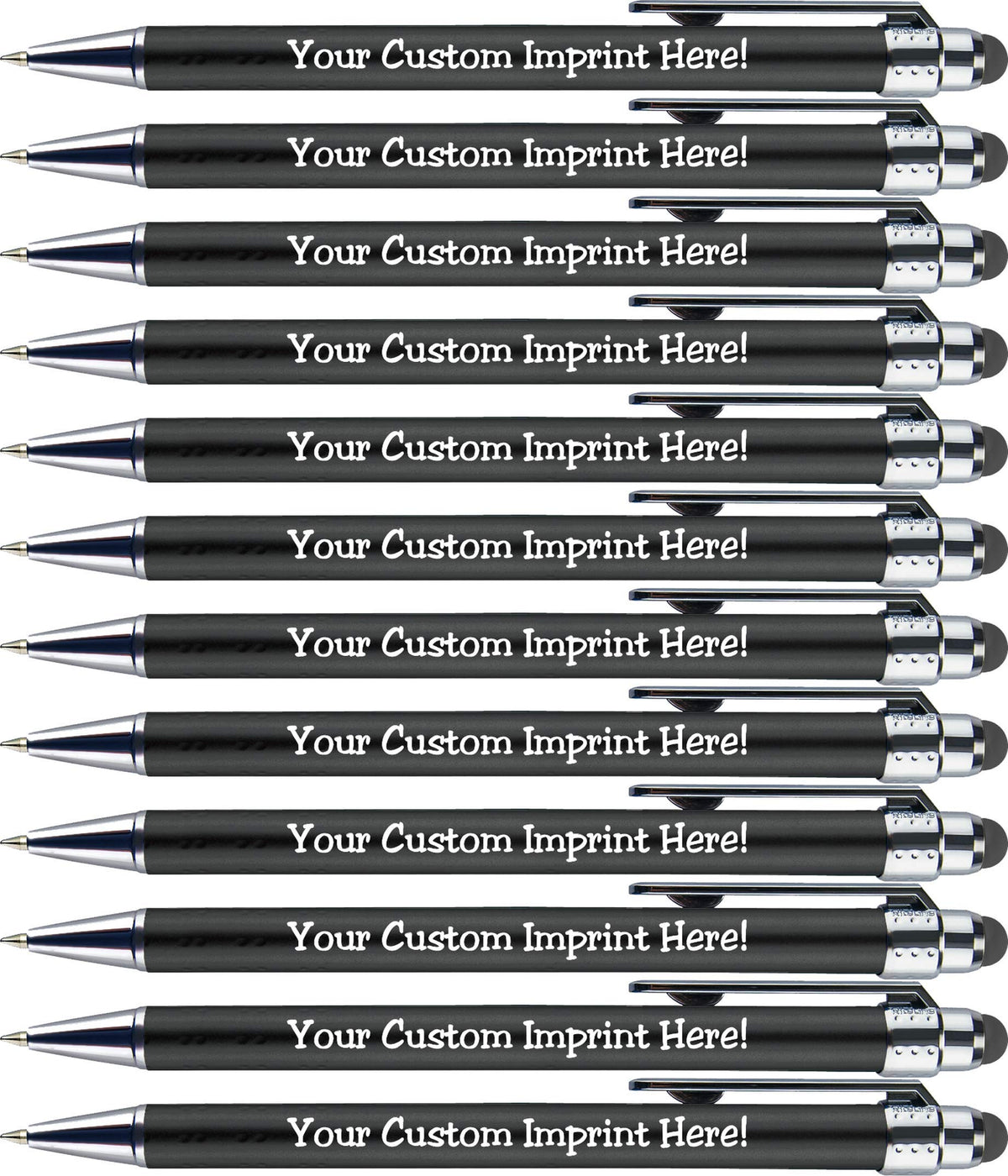 Personalized Pens with Stylus Tip -Bright Vibes- Click action - Custom - Black writing - Printed