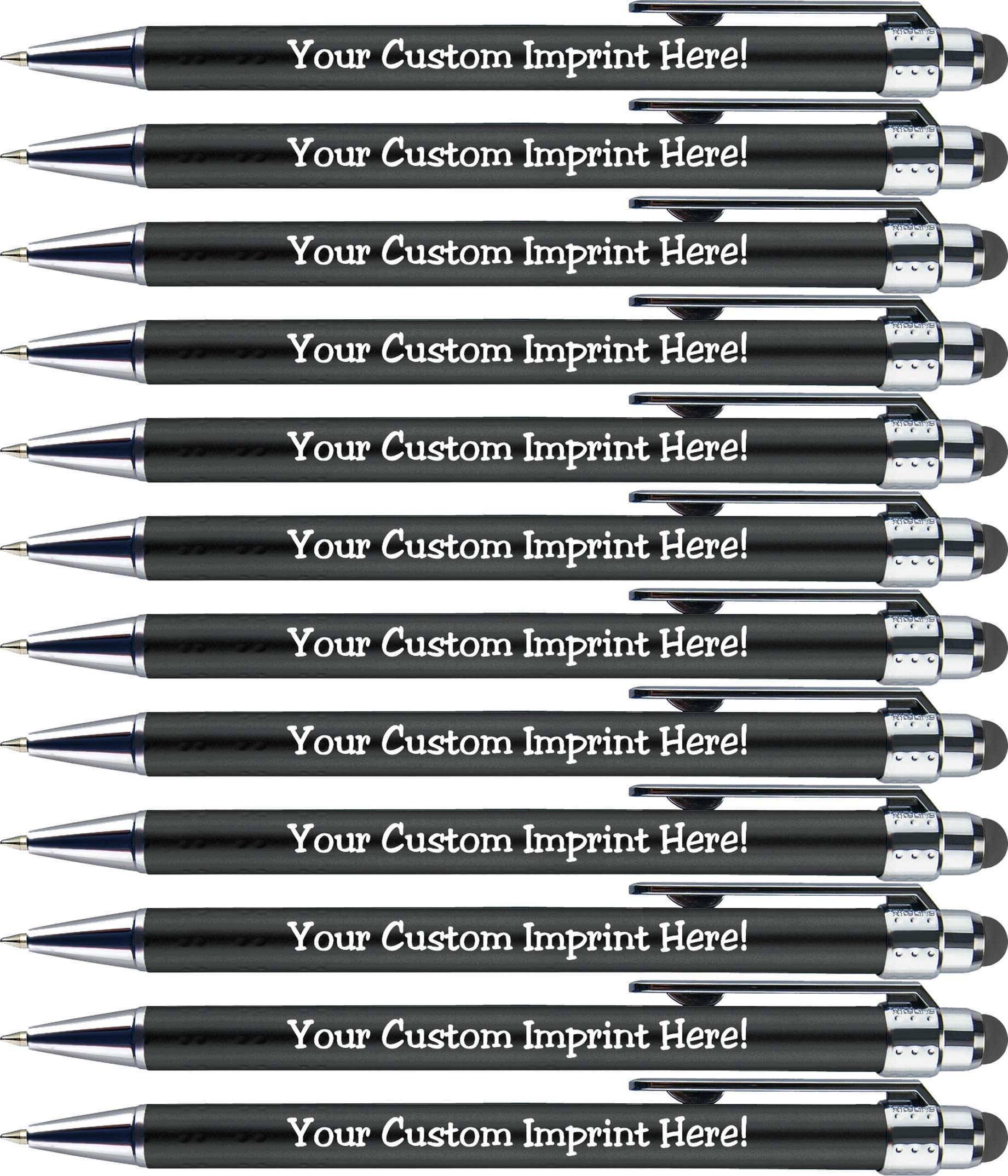 Personalized Pens with Stylus Tip -Bright Vibes- Click action - Custom - Black writing - Printed