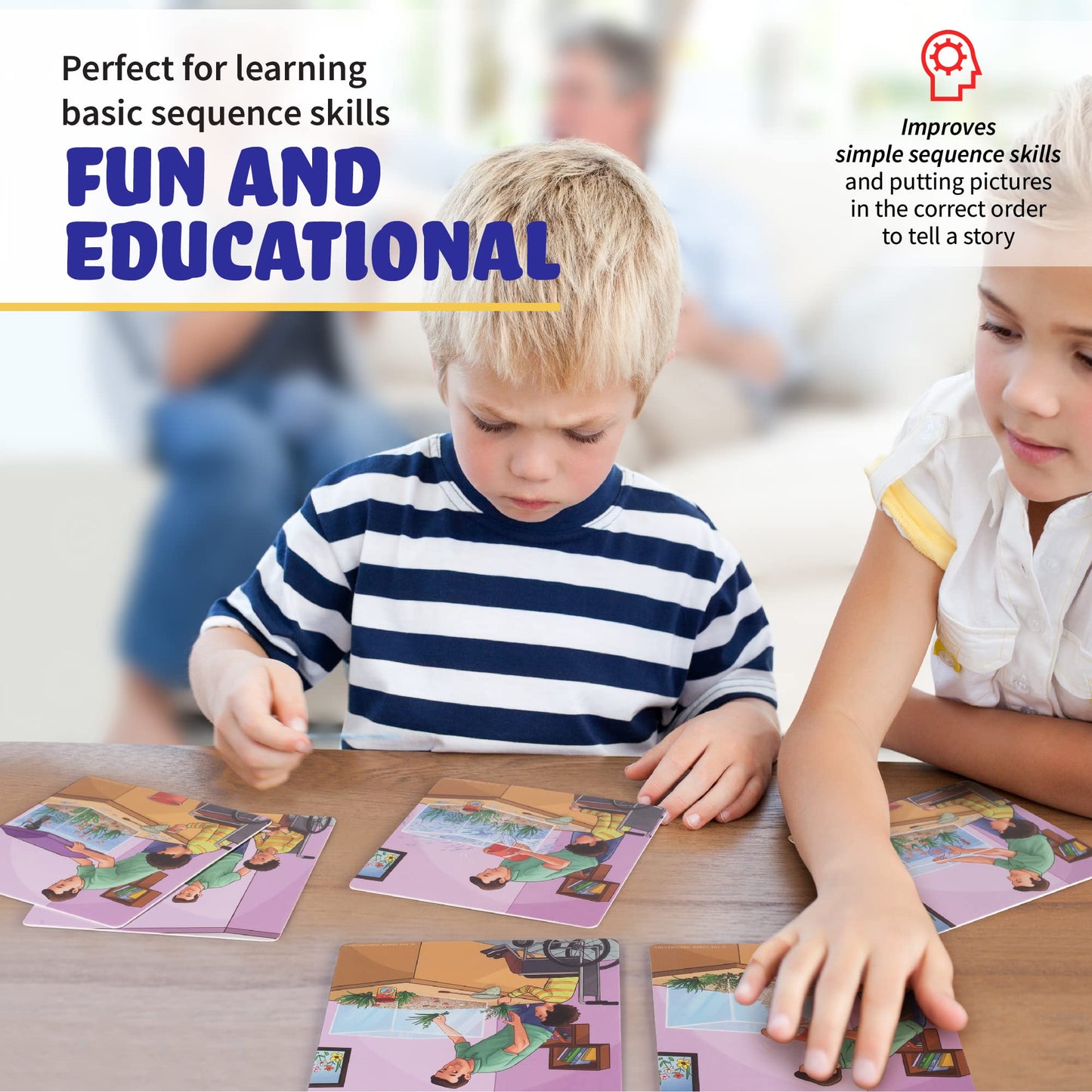 Sequence for Kids Cards, Speech Therapy Materials, Homeschool SEL, Autism, Tell A Story Picture