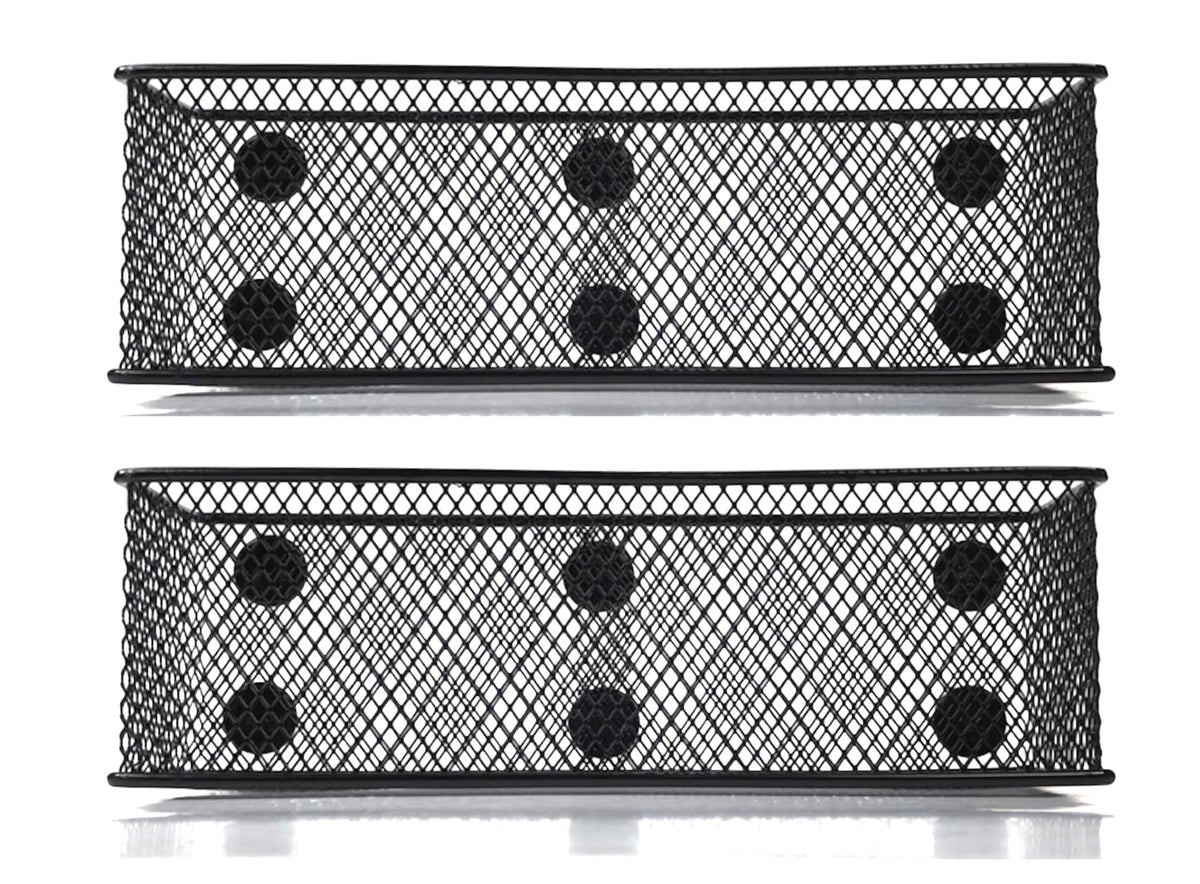 Lenotion Magnetic Storage Bins, Magnetic Baskets, Locker Storage Baskets, Magnetic Mesh Fridge