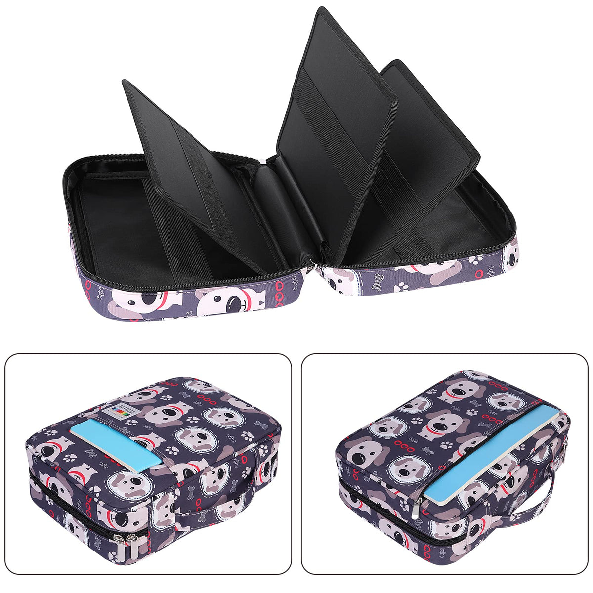 BOMKEE Coloring Pencil Case 220 Slots Pencils/Gel Pens Organizer Waterproof Travel Case Zipper
