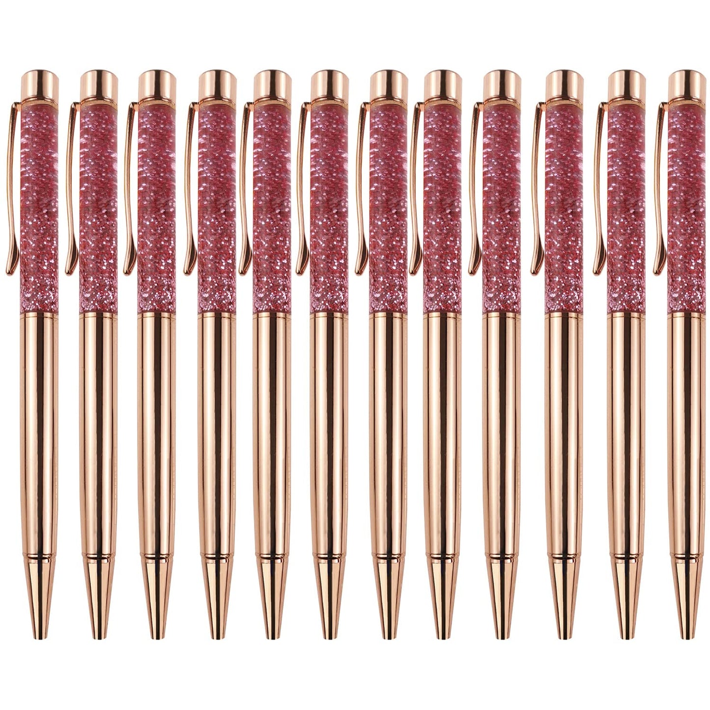 Oddmoal Fancy Metal Ballpoint Pens Floating Glitter Dynamic Liquid Sand Pen for Office Supplies