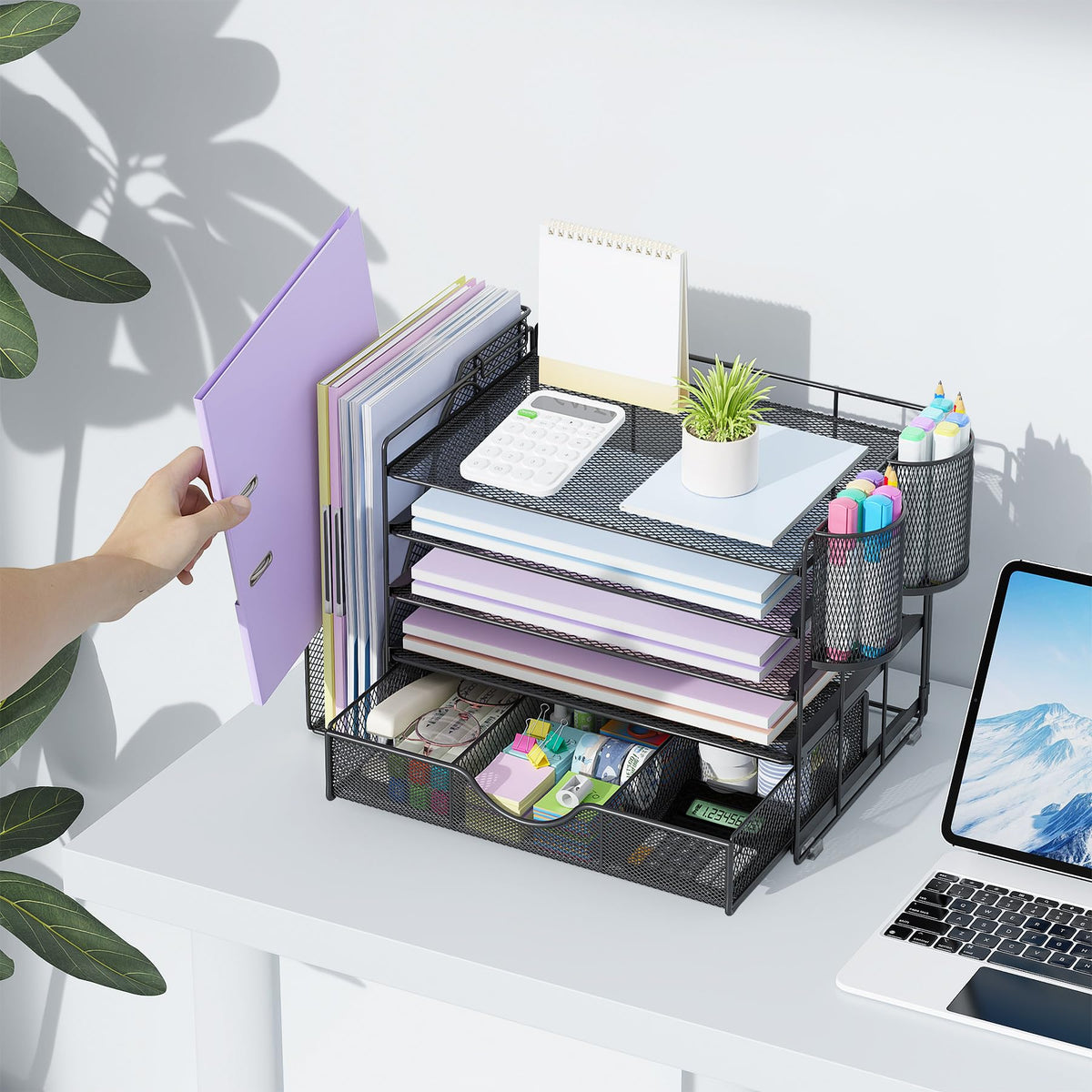 gianotter 5-Tier Desk Organizer with Drawers and File Holders