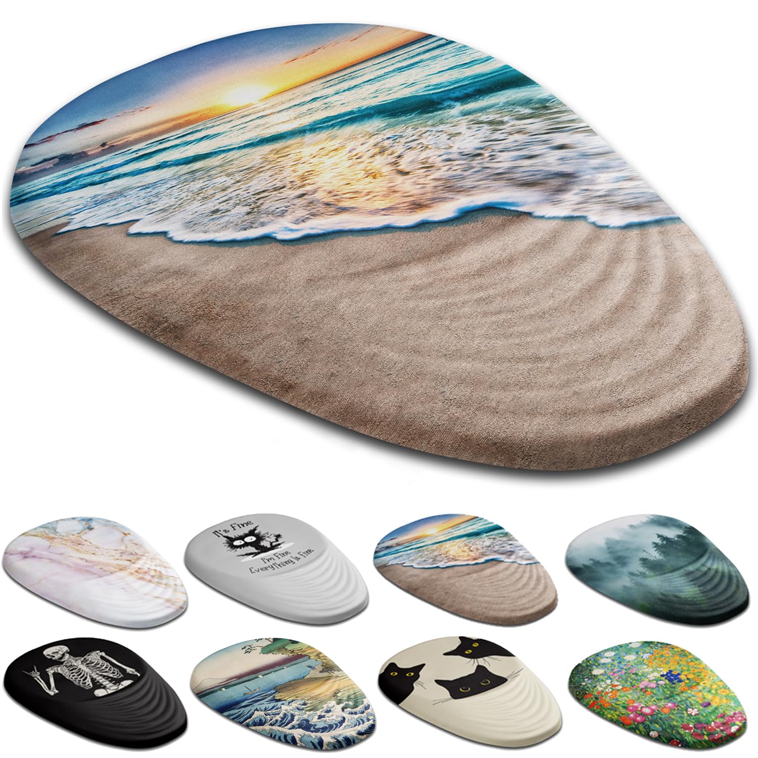Armanza Sunset Mouse Pad, Ergonomic Mouse Pad with Wrist Rest Support, Non-Slip PU Base Desktop