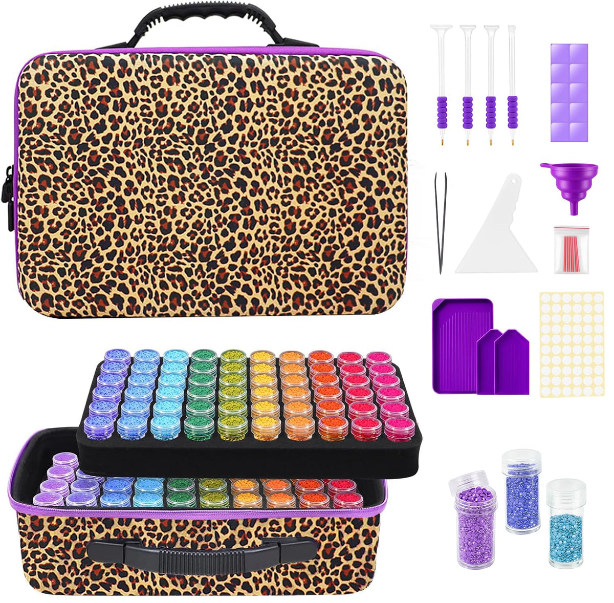 ZORETCO Diamond Art Storage - 120 Containers Diamond Art Kits for Adults