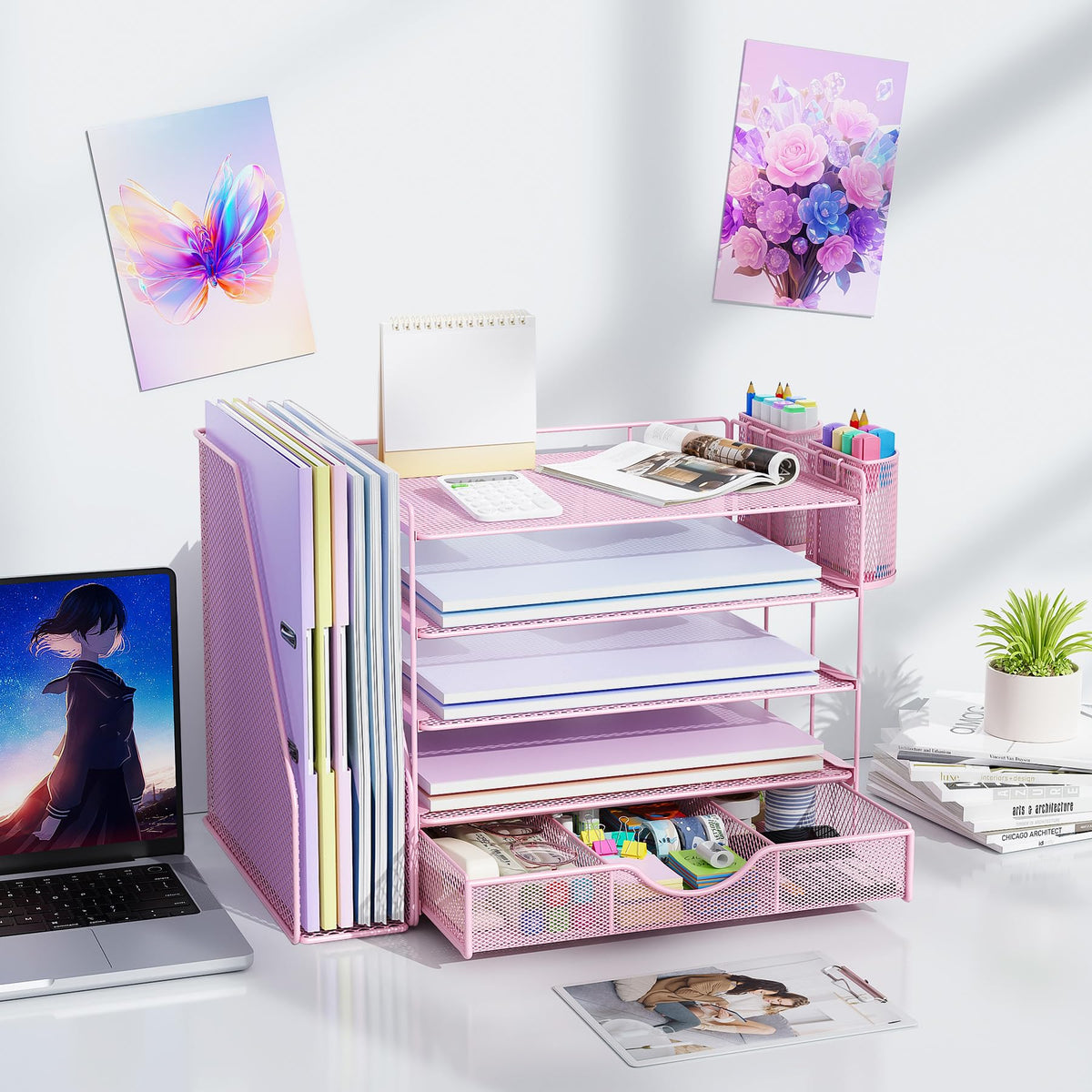 gianotter 5-Tier Desk Organizer with Drawers and File Holders