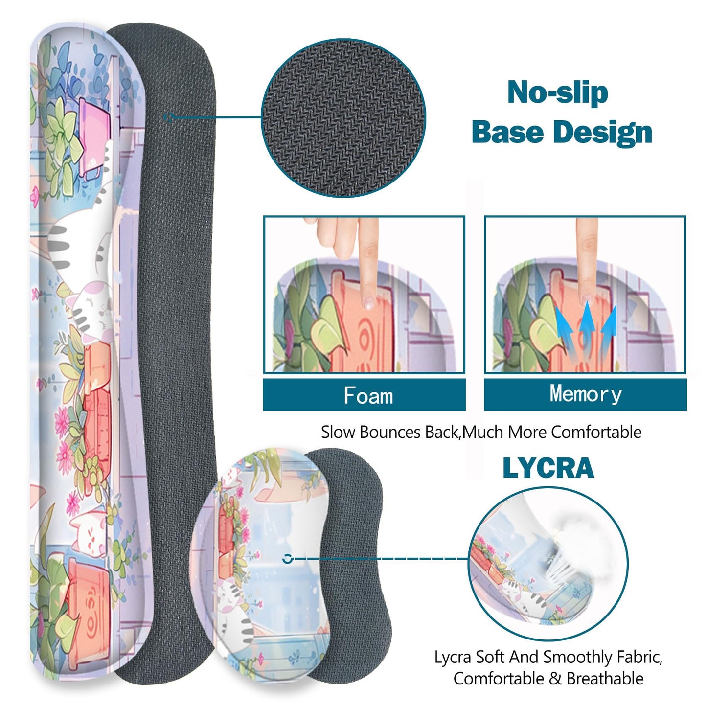 ToLuLu Extended Gaming Mouse Pad, Ergonomic Keyboard Mouse Wrist Rest Set