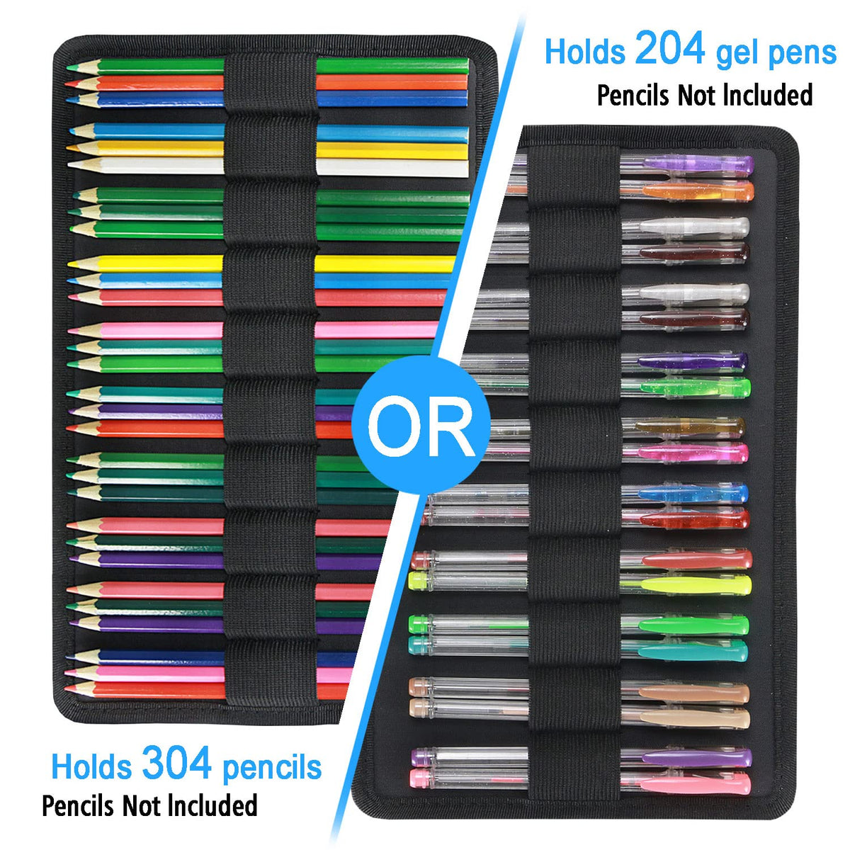 YOUSHARES Big Capacity Colored Pencil Case - 300 Slots large Pen Case Organizer with Multilayer