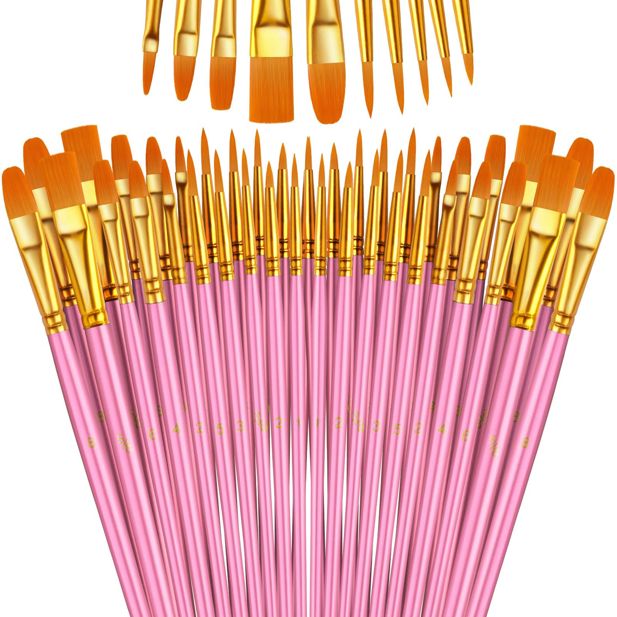 Paint Brushes Set, 16 Pack 160 Pcs Round-Pointed Tip Paintbrushes Nylon Hair Artist Acrylic Paint