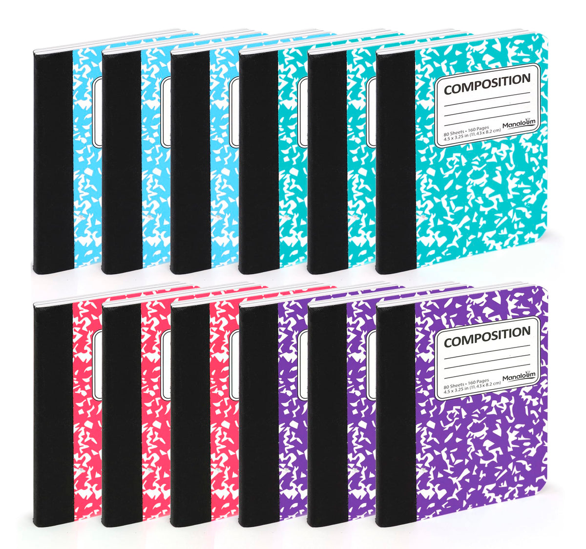 Mini Composition Notebooks, Small Pocket Sized Notebook, for Kids, Students, College Office