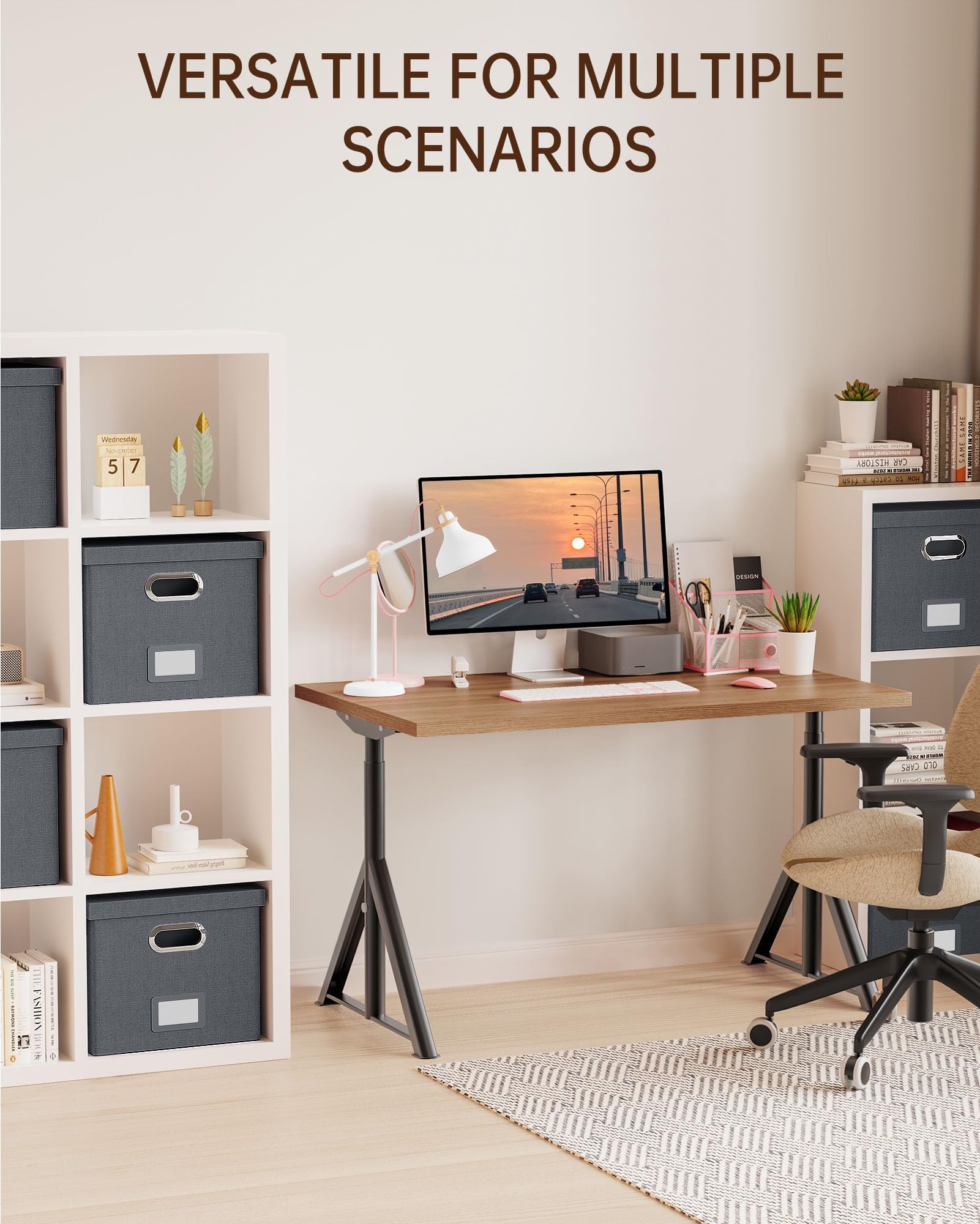 Oterri File Organizer, File Box, File Cabinet for Letter File Folder Storage, Hanging File